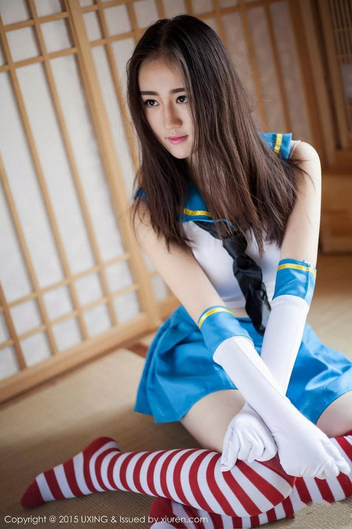 秀人集.com_[UXING优星馆]Vol.005_新人嫩模Romi王朝朝蓝色妖姬性感比基尼秀豪乳写真62P