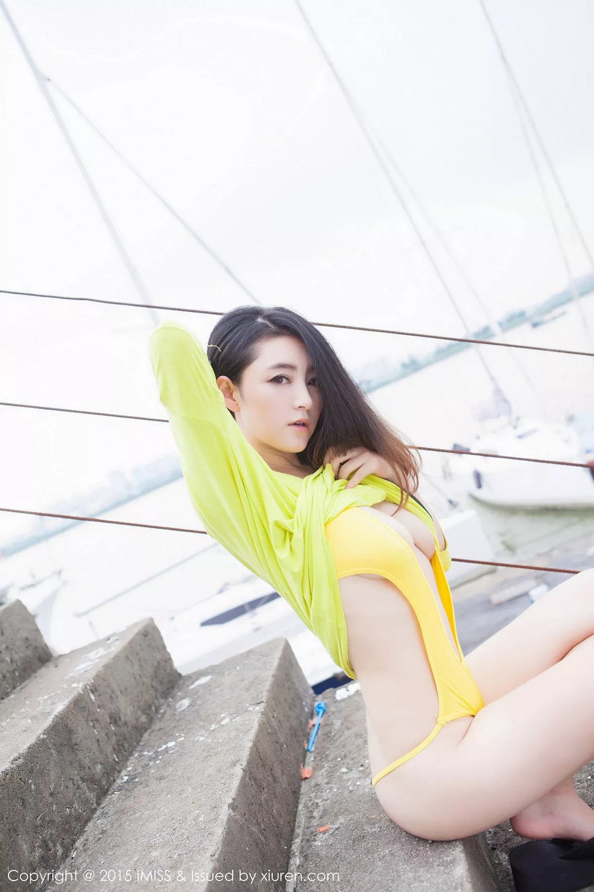 秀人集.com_[IMISS爱蜜社]Vol.017_嫩模夏茉GIGI黄色连体泳装木瓜奶极致诱惑写真64P