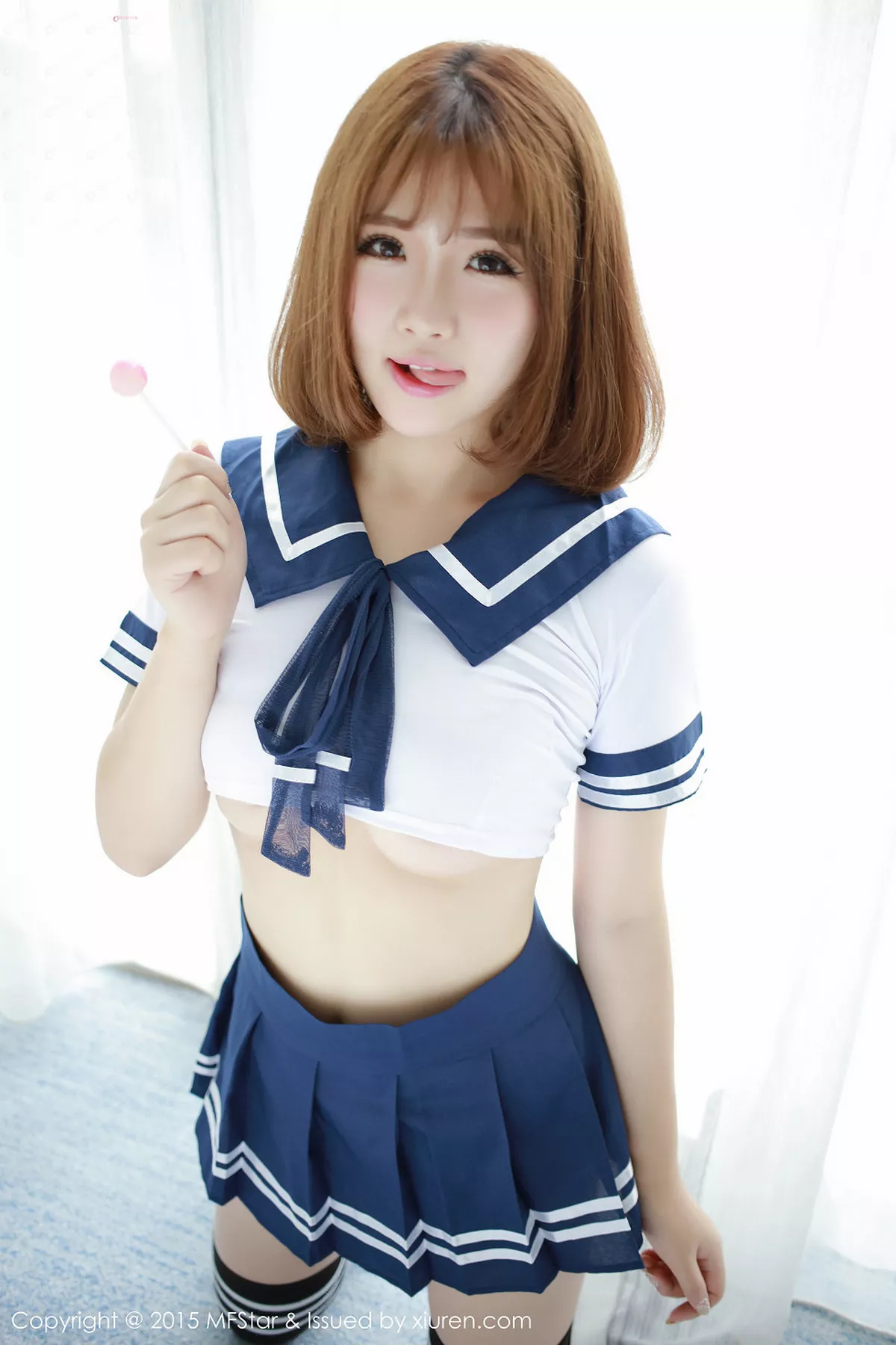 秀人集.com_[MFStar模范学院]Vol.020_嫩模徐cake性感高腰水手服半露豪乳甜蜜诱惑写真52P