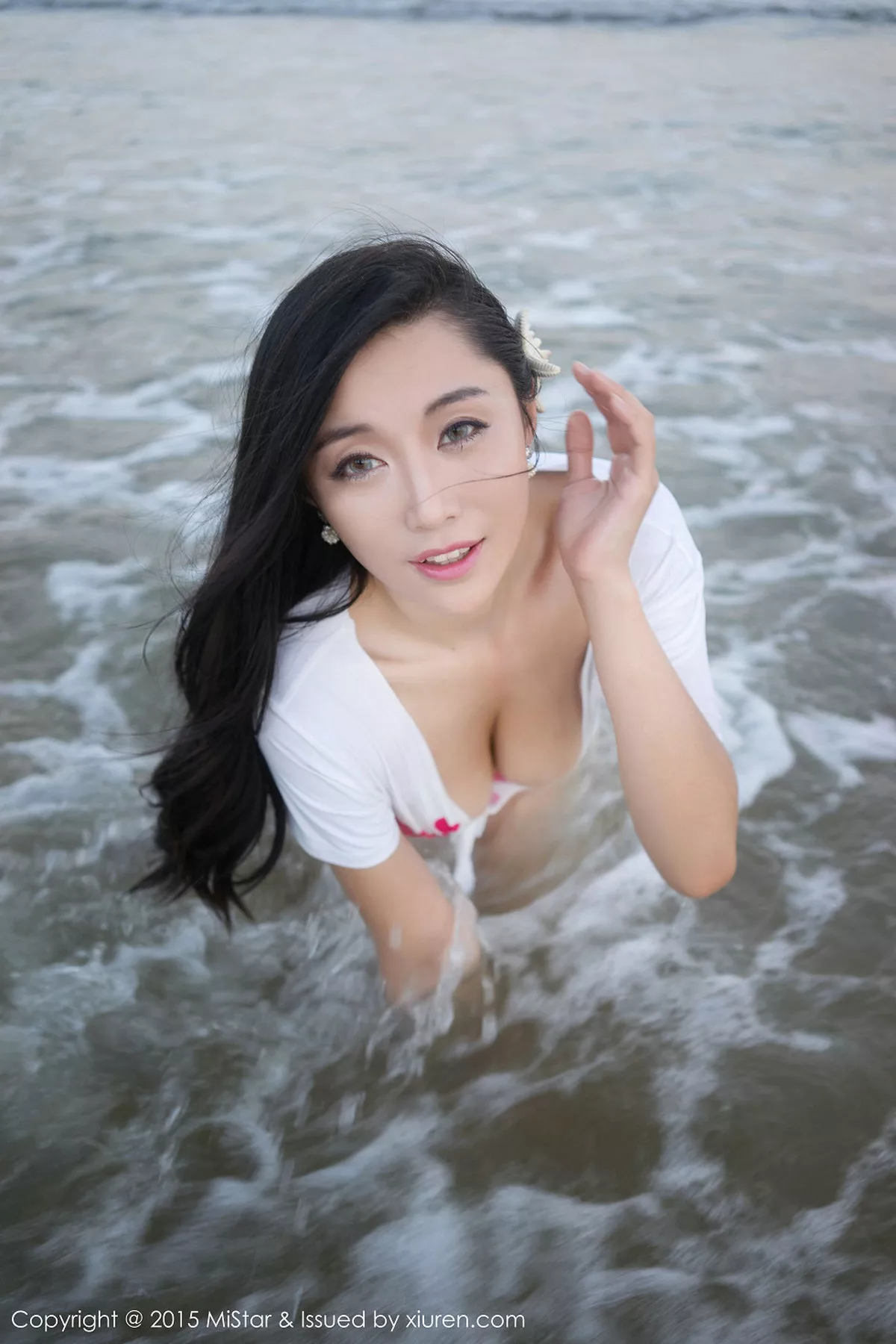 秀人集.com_[MiStar魅妍社]Vol.018_嫩模Ashely丽丽白色蕾丝女仆装双峰夹蛋诱惑写真60P