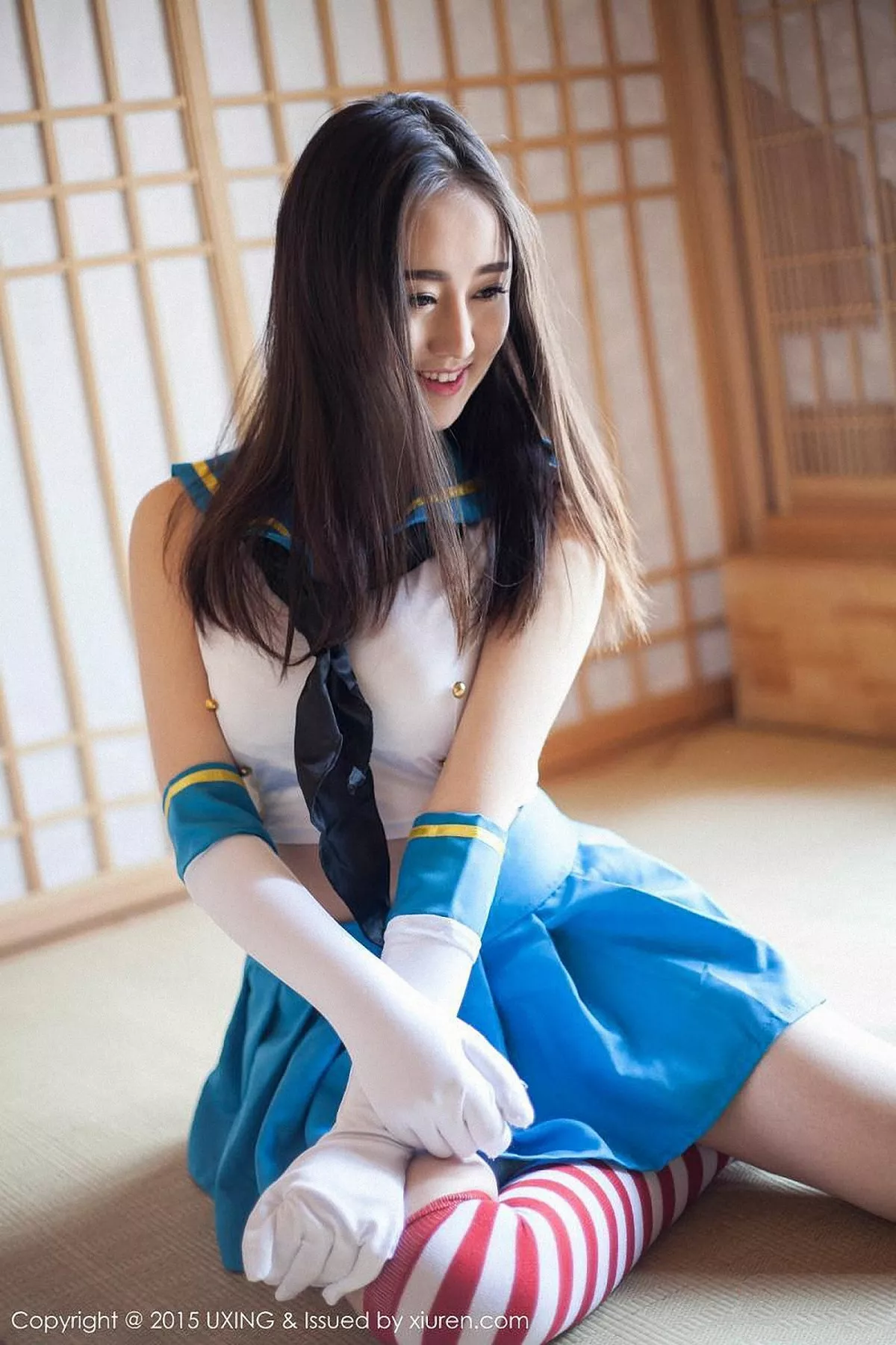 秀人集.com_[UXING优星馆]Vol.005_新人嫩模Romi王朝朝蓝色妖姬性感比基尼秀豪乳写真62P