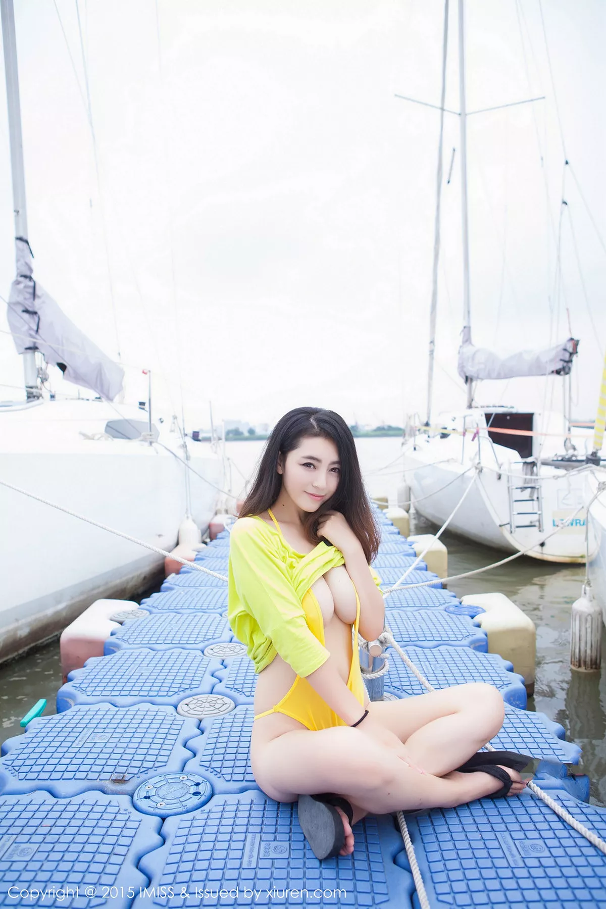 秀人集.com_[IMISS爱蜜社]Vol.017_嫩模夏茉GIGI黄色连体泳装木瓜奶极致诱惑写真64P