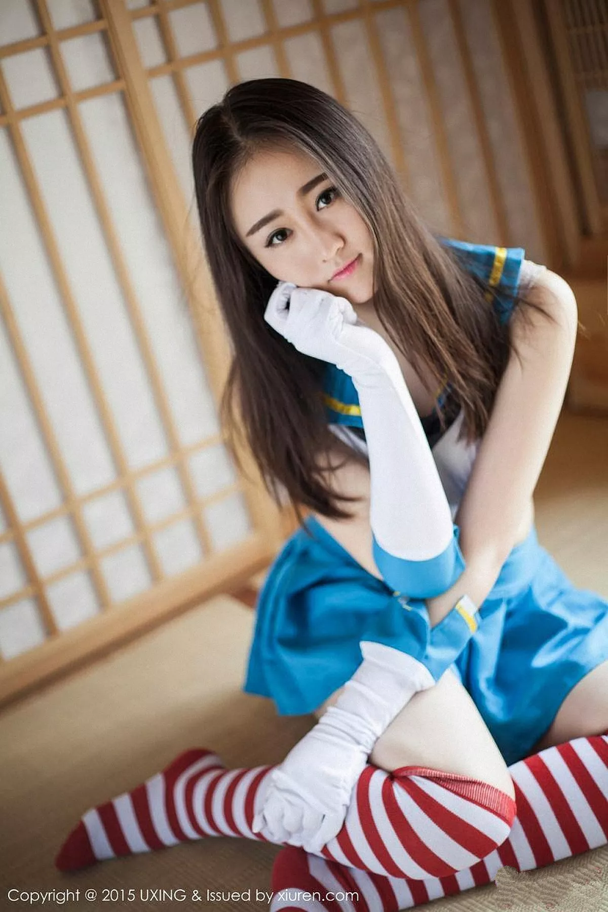 秀人集.com_[UXING优星馆]Vol.005_新人嫩模Romi王朝朝蓝色妖姬性感比基尼秀豪乳写真62P
