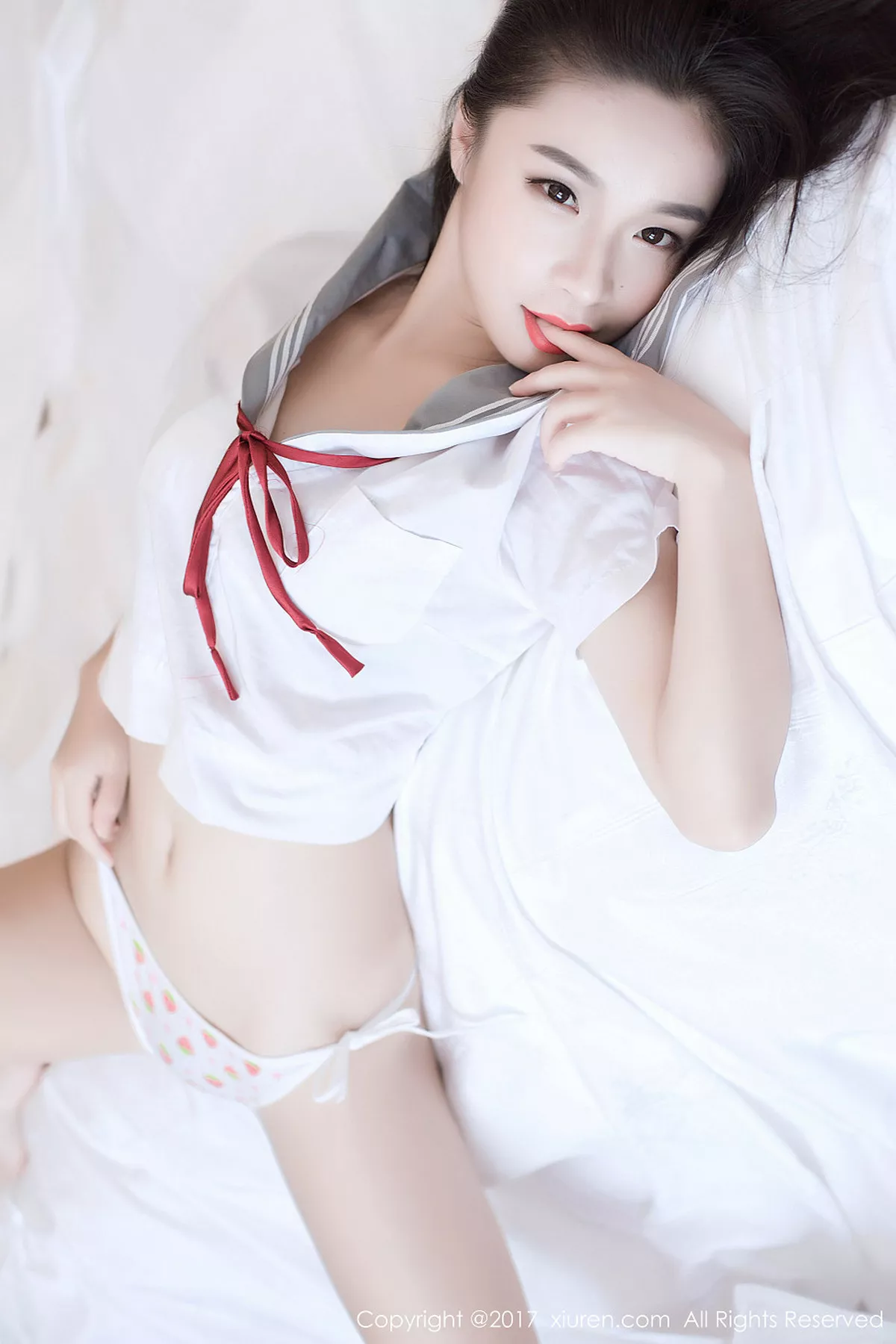 秀人集.com_[XiuRen秀人网]No.688_新晋嫩模绮梦Cherish居家黑色漆皮比基尼湿身诱惑写真56P