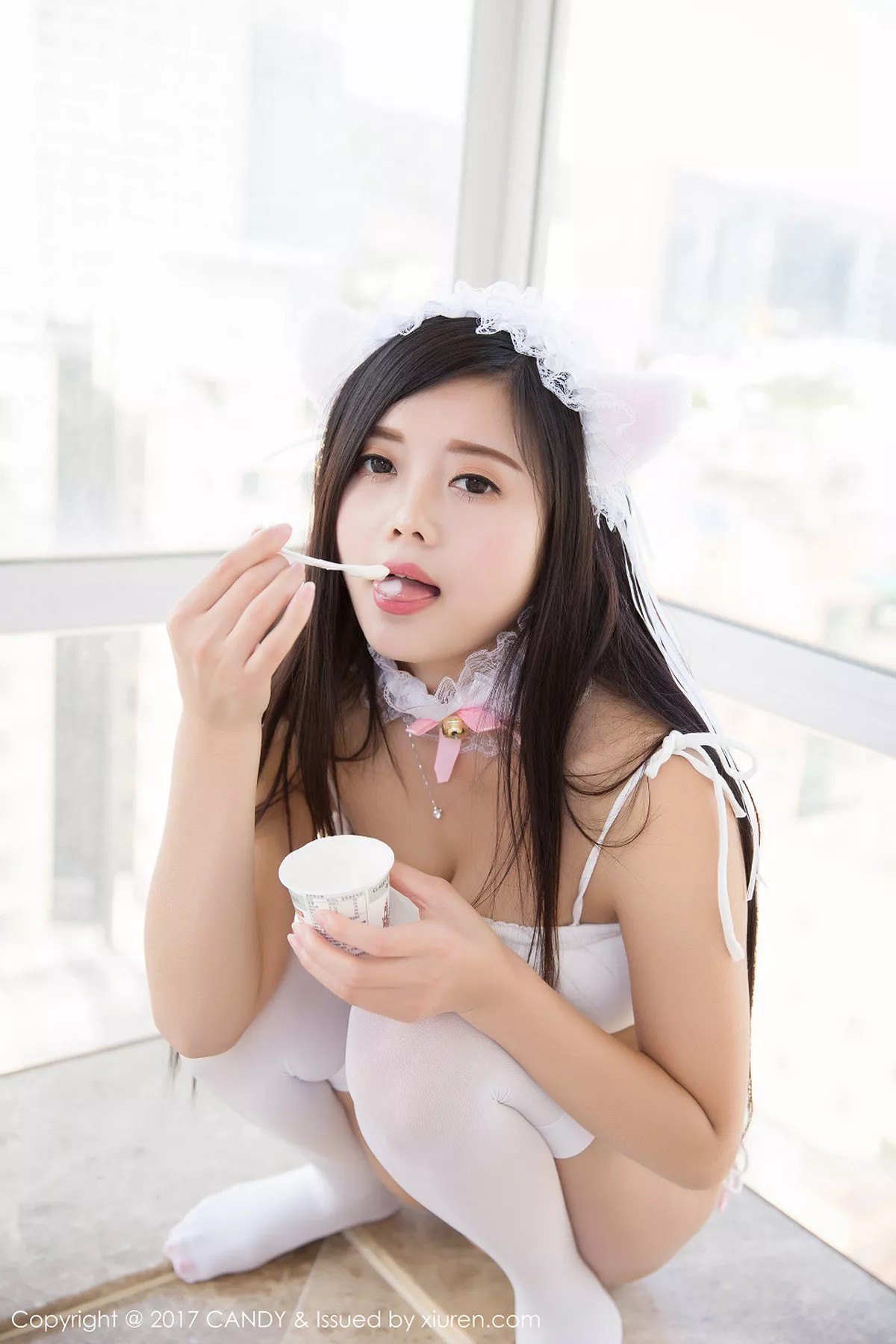 秀人集.com_[Candy糖果画报]Vol.016_嫩模林美惠子Mieko居家露乳护士装白丝美腿性感写真56P
