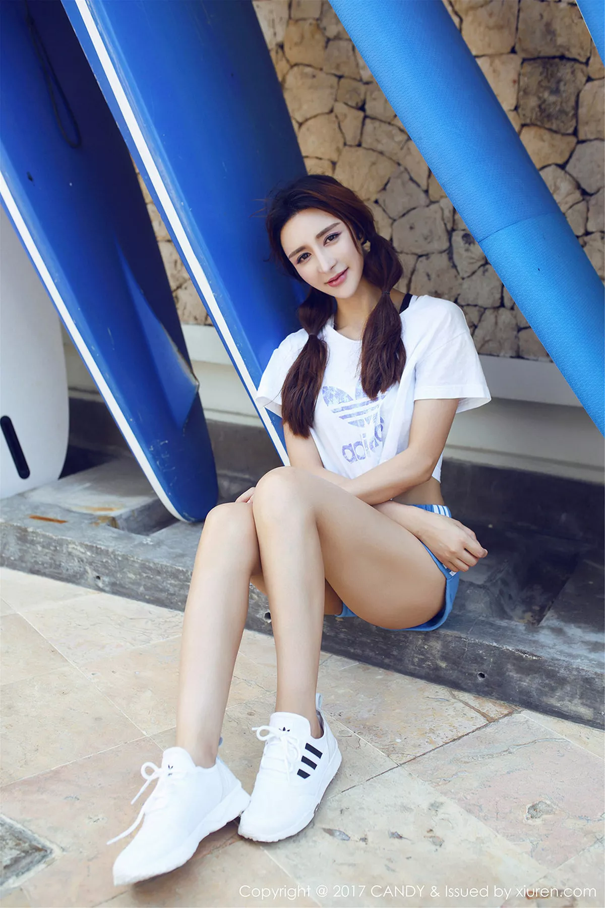 秀人集.com_[Candy糖果画报]Vol.024_嫩模伊莉娜巴厘岛旅拍性感短裤运动装秀完美身材写真61P