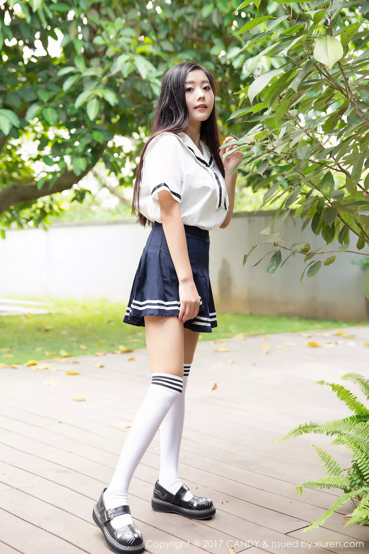 秀人集.com_[Candy糖果画报]Vol.027_嫩模林美惠子Mieko清新学生装秀完美身材美胸丰臀写真42P