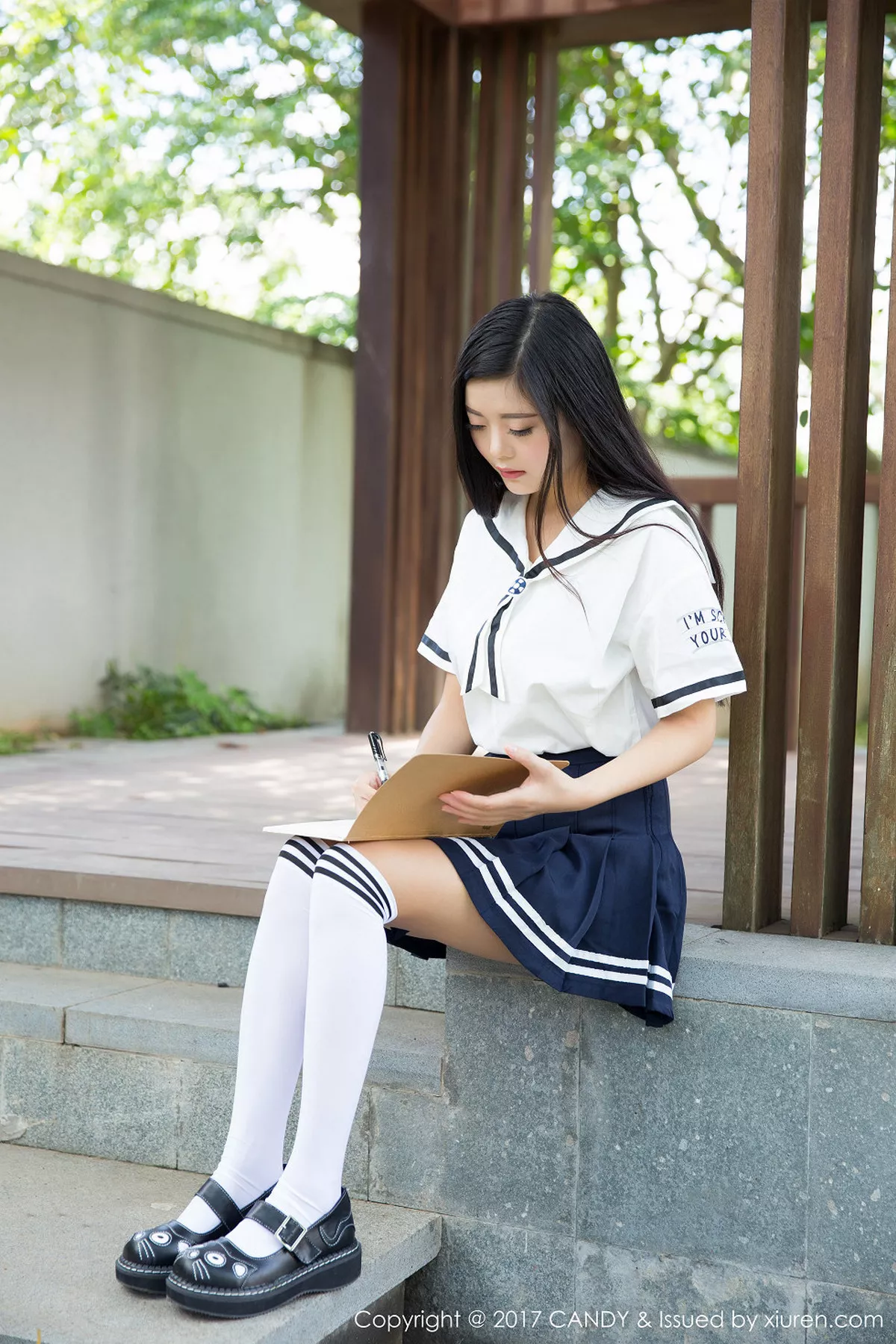 秀人集.com_[Candy糖果画报]Vol.027_嫩模林美惠子Mieko清新学生装秀完美身材美胸丰臀写真42P
