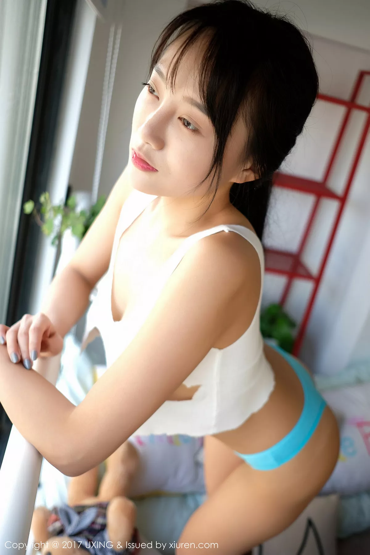 秀人集.com_[UXING优星馆]Vol.059_嫩模猩一居家破烂内衣大尺度全脱秀人体艺术火辣诱惑写真40P
