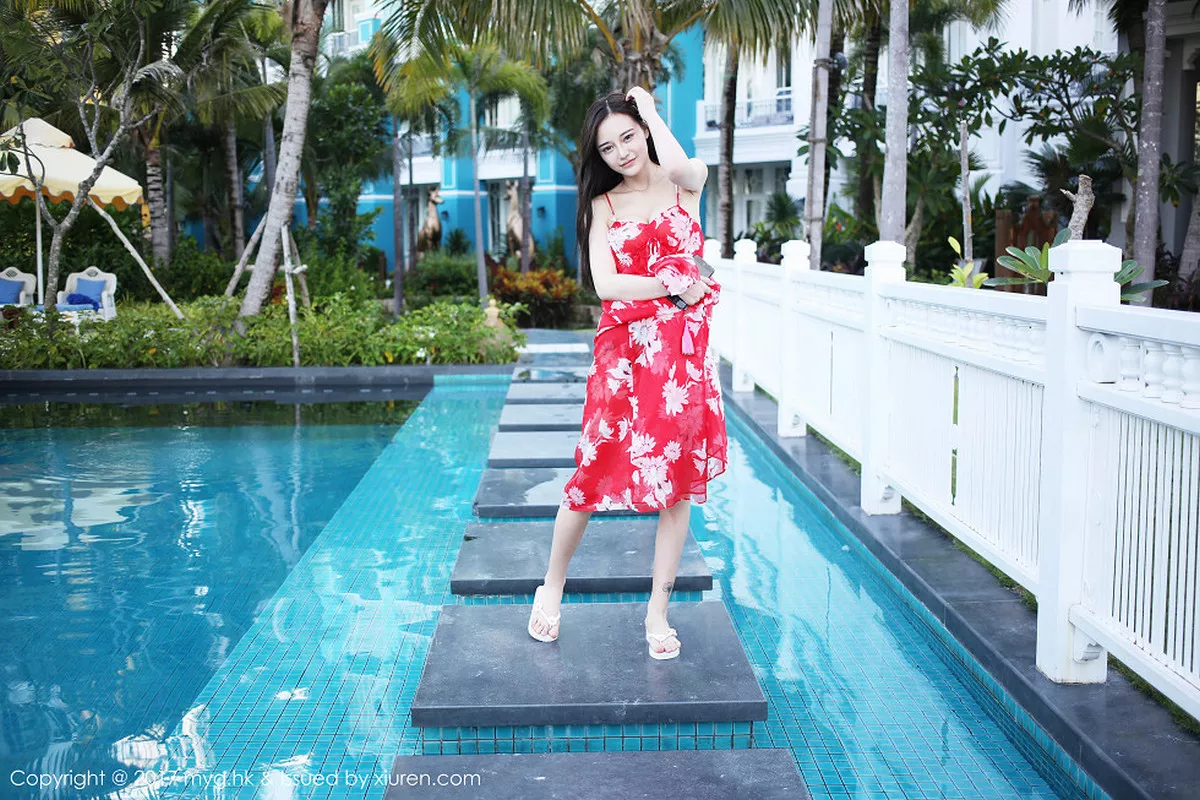 秀人集.com_[MyGirl美媛馆]Vol.264_嫩模唐琪儿il越南旅拍波西米亚风红色吊带裙性感写真51P