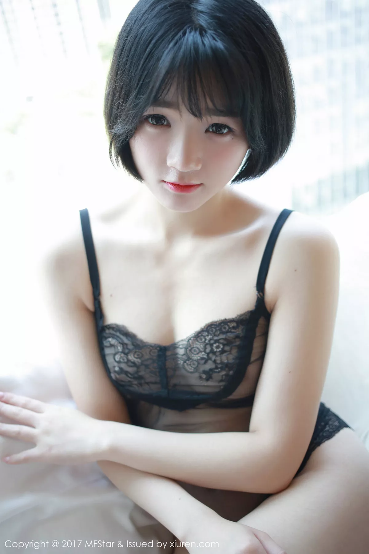 秀人集.com_[MFStar模范学院]Vol.110_嫩模悦爷妖精黑色蕾丝情趣内衣透视秀美乳诱惑写真52P
