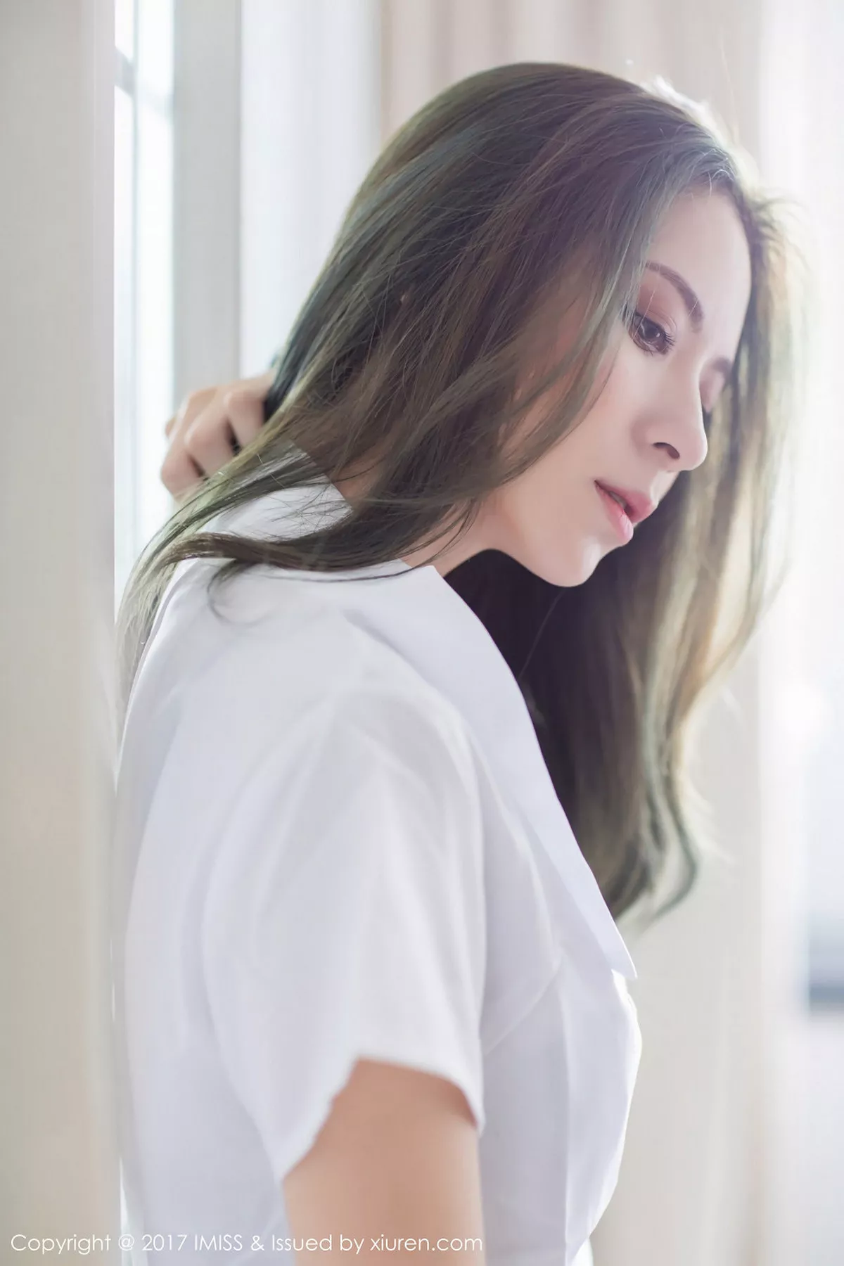 秀人集.com_[IMISS爱蜜社]Vol.198_高挑美女carry白衬衣下性感白嫩美腿加黑色内衣诱惑写真54P