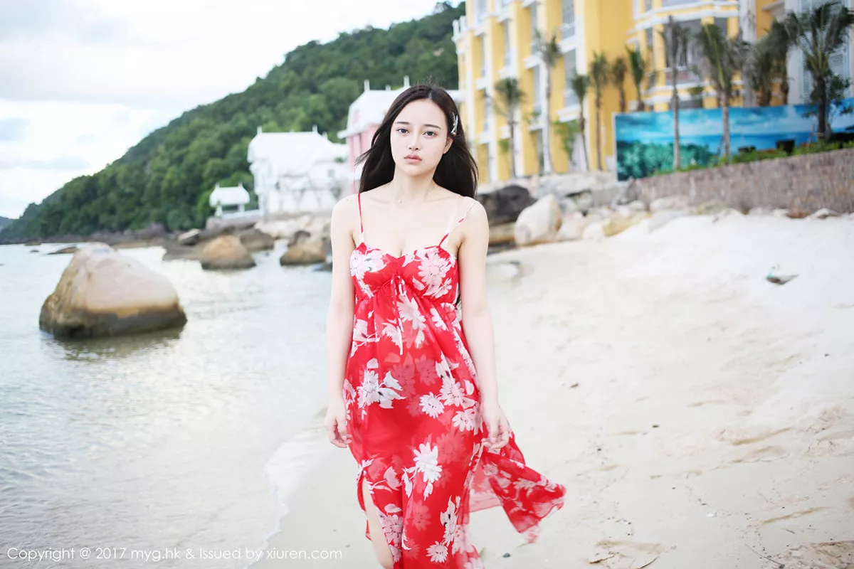 秀人集.com_[MyGirl美媛馆]Vol.264_嫩模唐琪儿il越南旅拍波西米亚风红色吊带裙性感写真51P