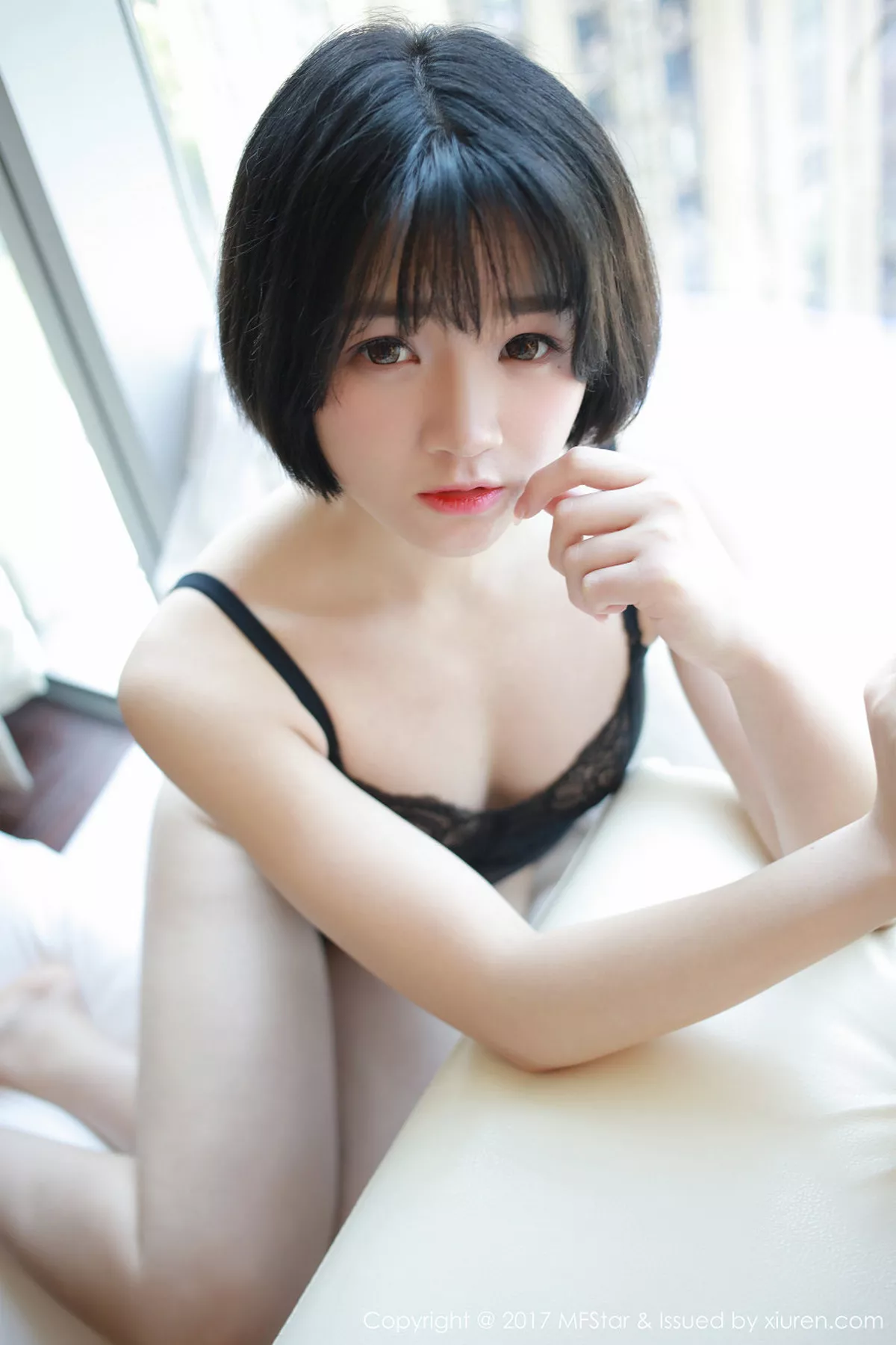 秀人集.com_[MFStar模范学院]Vol.110_嫩模悦爷妖精黑色蕾丝情趣内衣透视秀美乳诱惑写真52P