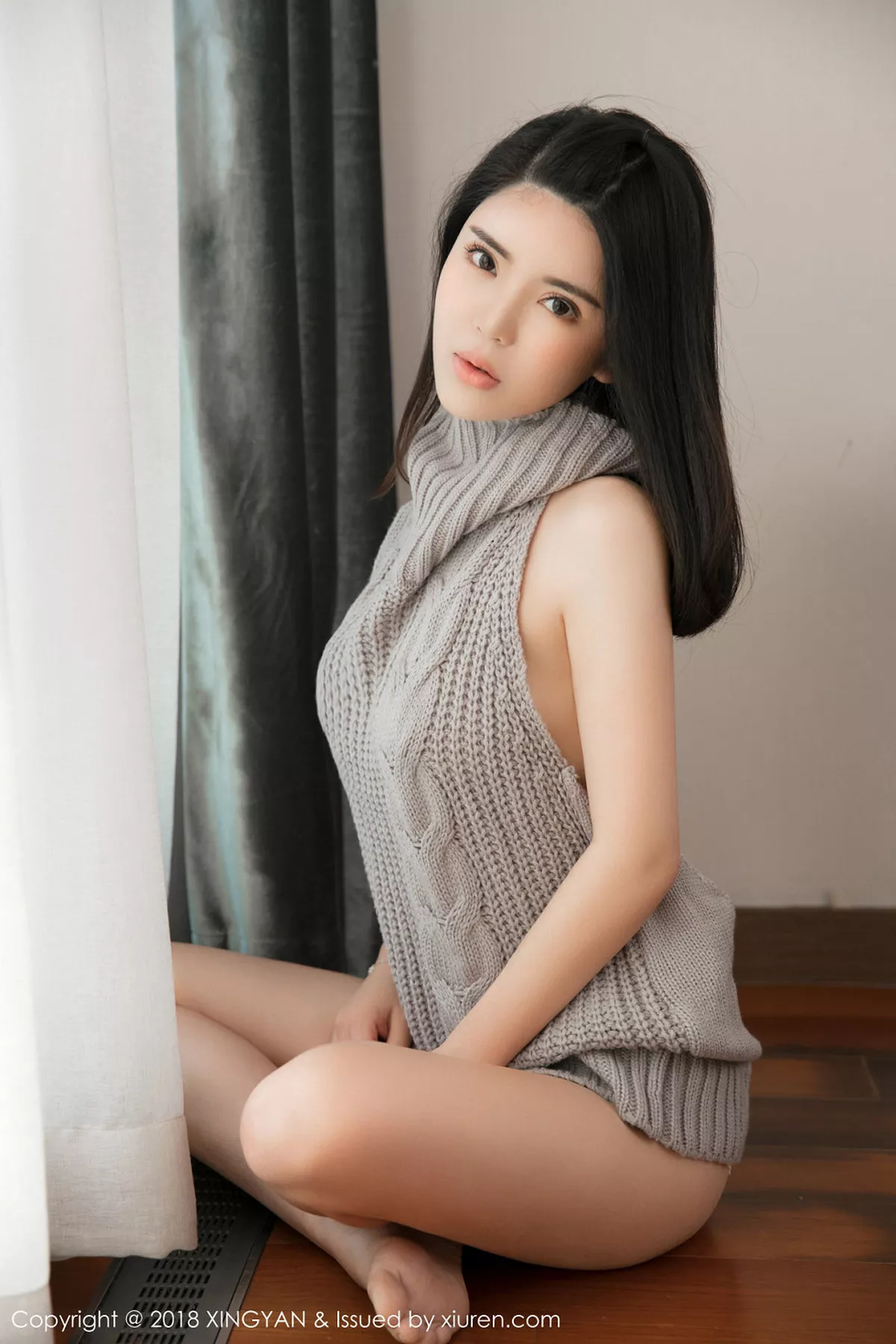 秀人集.com_[XINGYAN星颜社]Vol.012_嫩模陈曦Lily开背毛衣侧露豪乳+黑丝水手学生服诱惑写真50P