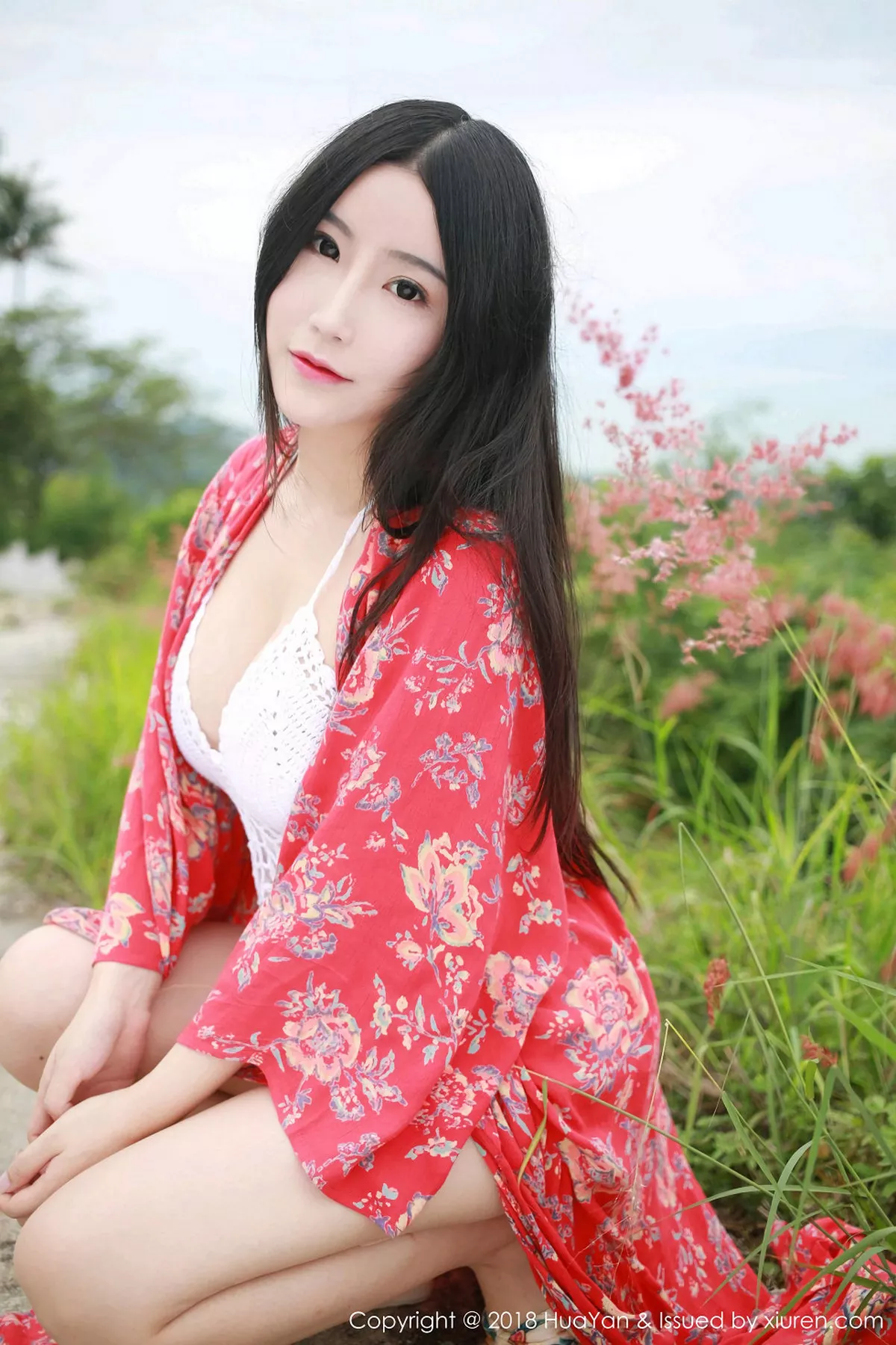秀人集.com_[HuaYan花の颜]Vol.055_嫩模谢芷馨Sindy苏梅岛旅拍白色缕空吊带内衣完美诱惑写真40P