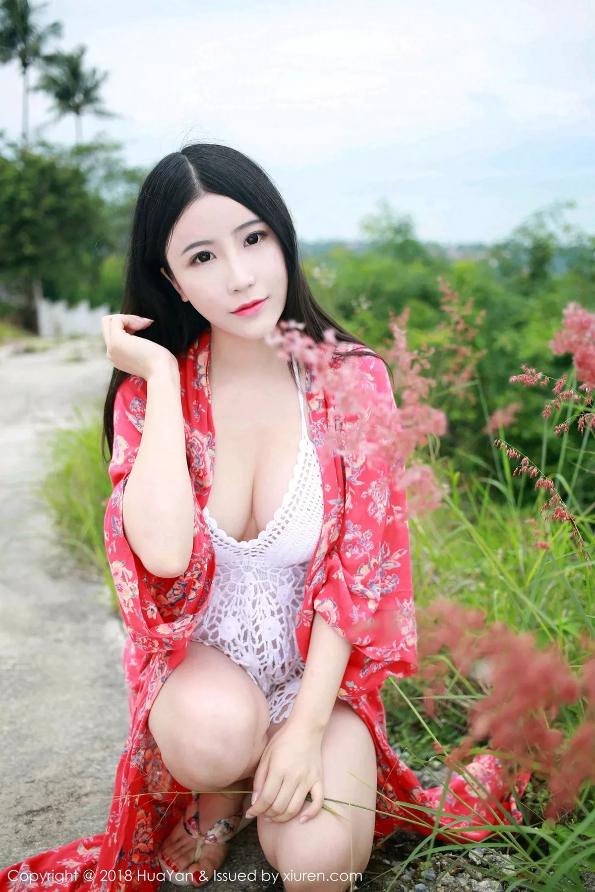 秀人集.com_[HuaYan花の颜]Vol.055_嫩模谢芷馨Sindy苏梅岛旅拍白色缕空吊带内衣完美诱惑写真40P