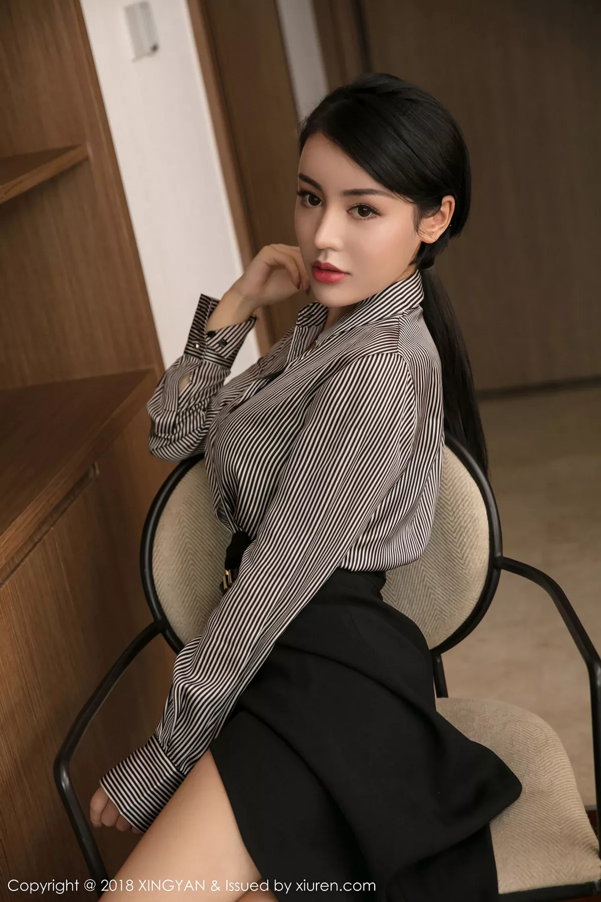秀人集.com_[XINGYAN星颜社]Vol.020_嫩模陆梓琪浴室里黑色蕾丝内衣透视秀完美身材诱惑写真49P