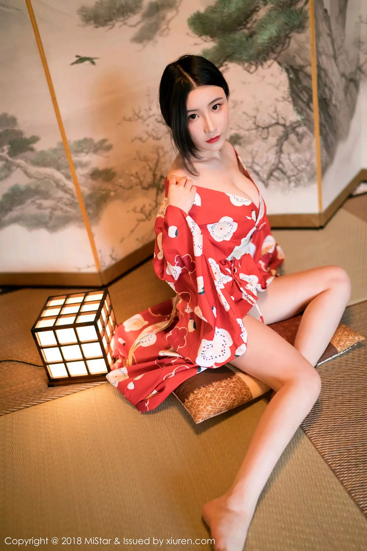 秀人集.com_[MiStar魅妍社]Vol.210_嫩模谢芷馨Sindy北海道旅拍娇艳红色和服半露豪乳诱惑写真43P