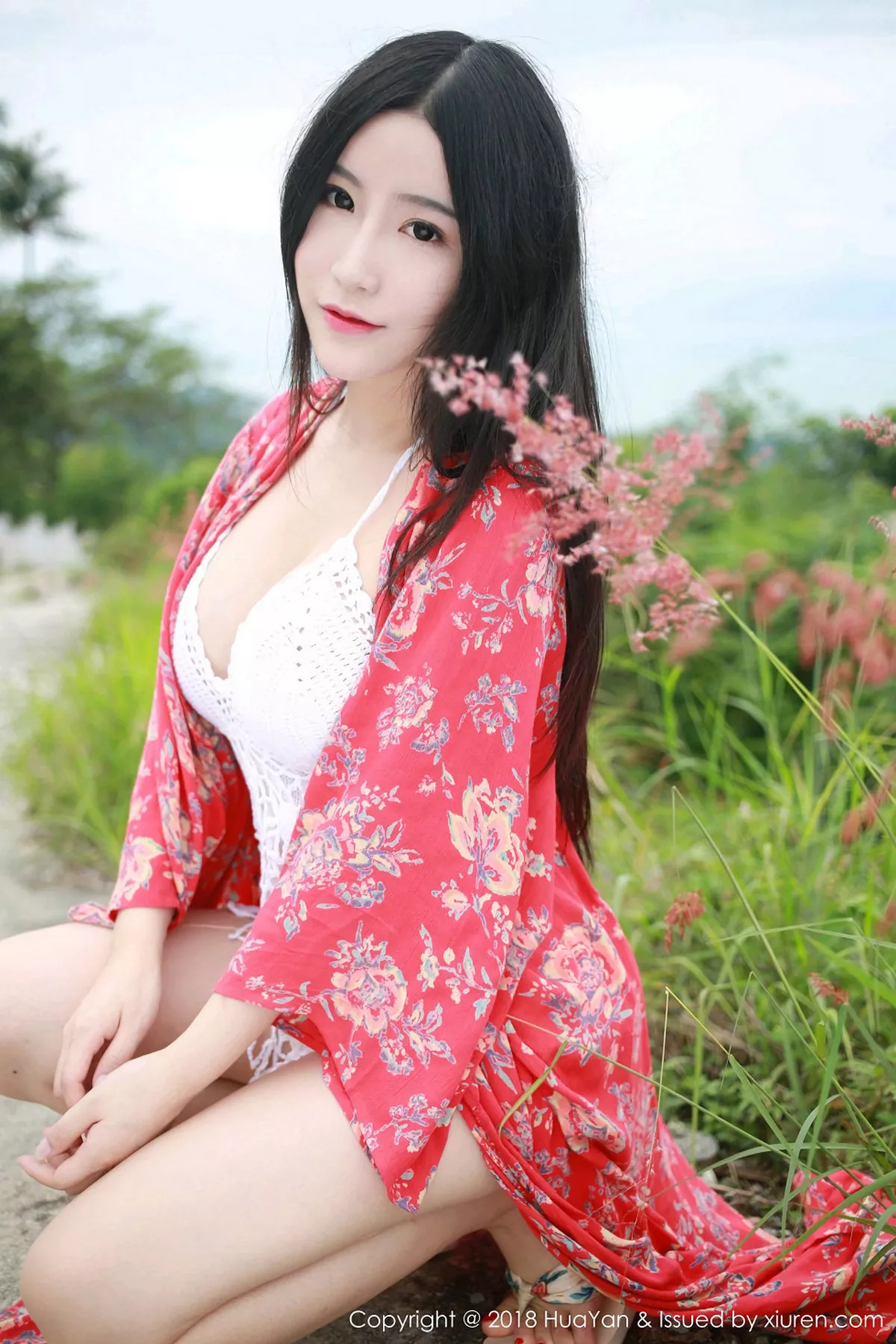 秀人集.com_[HuaYan花の颜]Vol.055_嫩模谢芷馨Sindy苏梅岛旅拍白色缕空吊带内衣完美诱惑写真40P