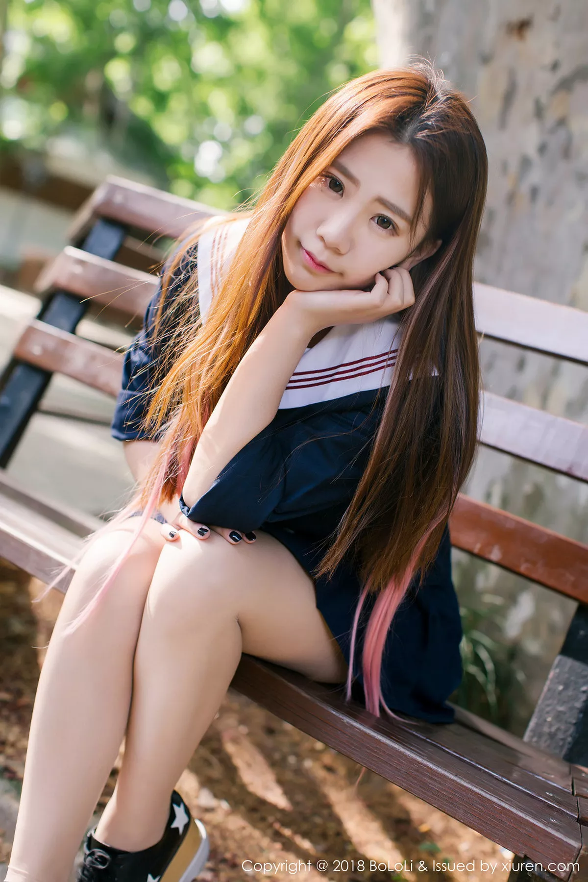 秀人集.com_[Tukmo兔几盟]Vol.107_嫩模董成丽清纯学生装游乐园外拍甜美笑容漂亮迷人写真42P