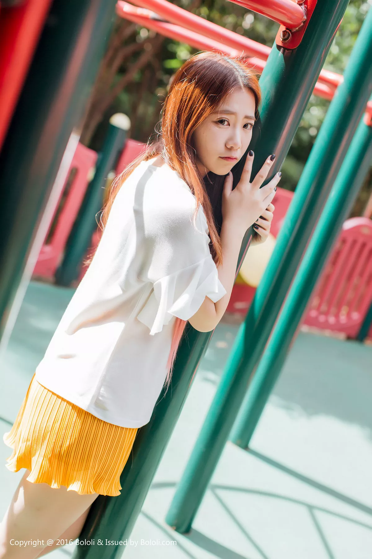 秀人集.com_[Tukmo兔几盟]Vol.109_清纯嫩模董成丽游乐园里白色短袖衫配黄色短裙清爽迷人写真40P