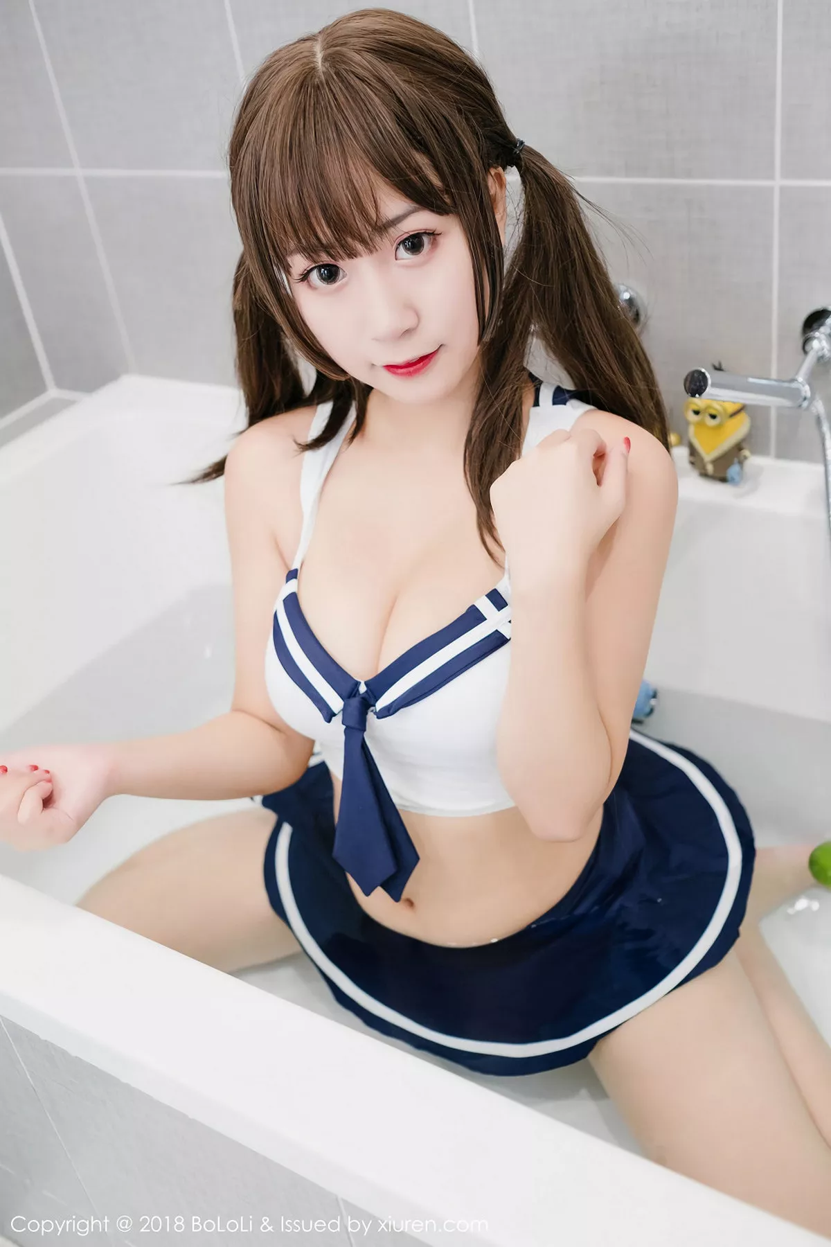 秀人集.com_[Tukmo兔几盟]Vol.115_美女主播猫九酱Sakura浴室里性感水手内衣湿身诱惑写真42P