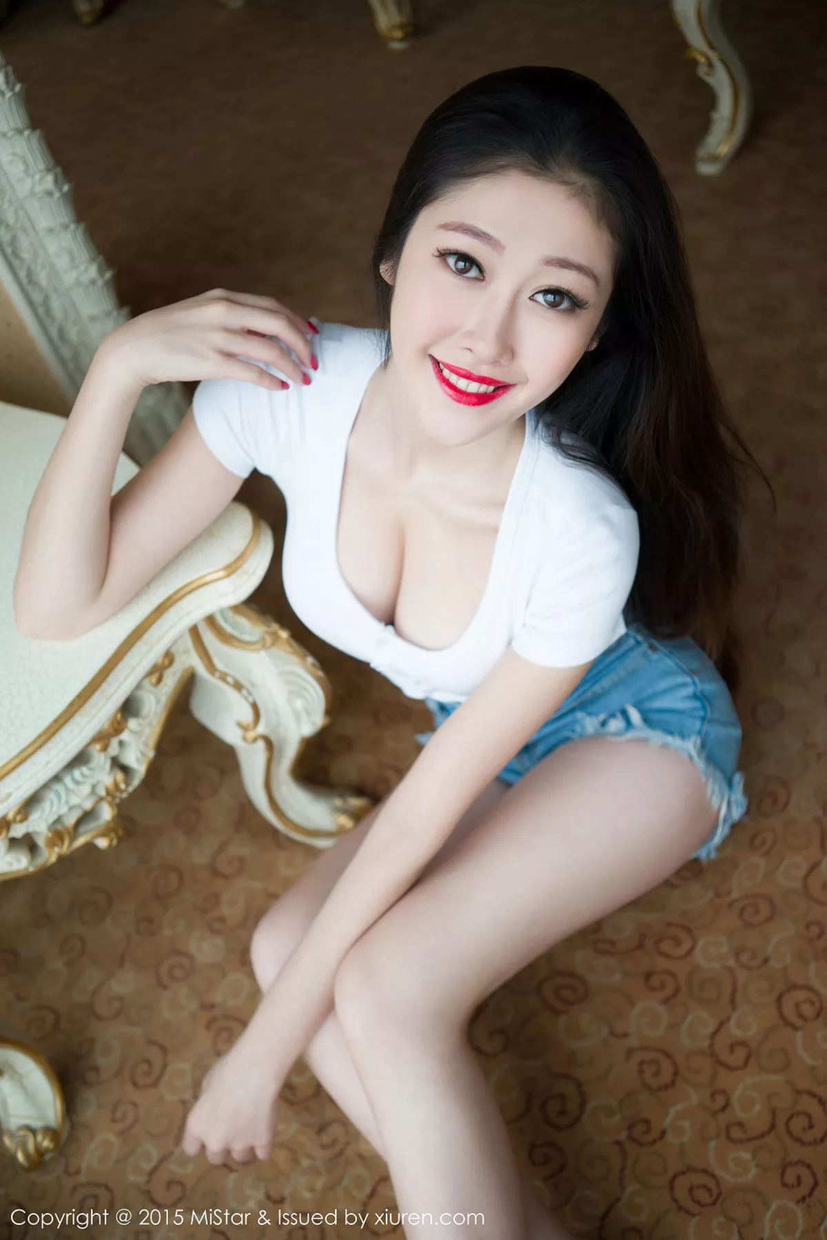 秀人集.com_[MiStar魅妍社]Vol.028_嫩模夏妍baby居家私房黑色蕾丝内裤诱惑翘臀写真60P