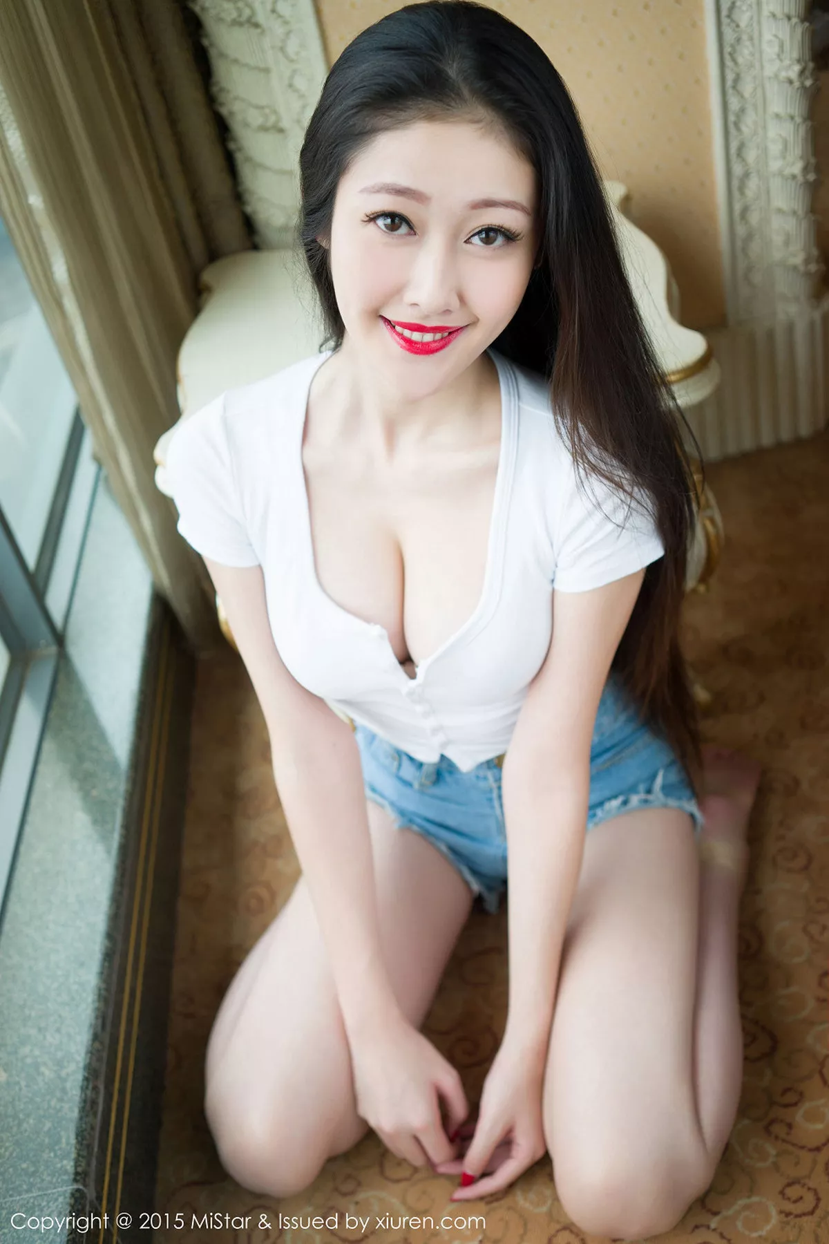 秀人集.com_[MiStar魅妍社]Vol.028_嫩模夏妍baby居家私房黑色蕾丝内裤诱惑翘臀写真60P