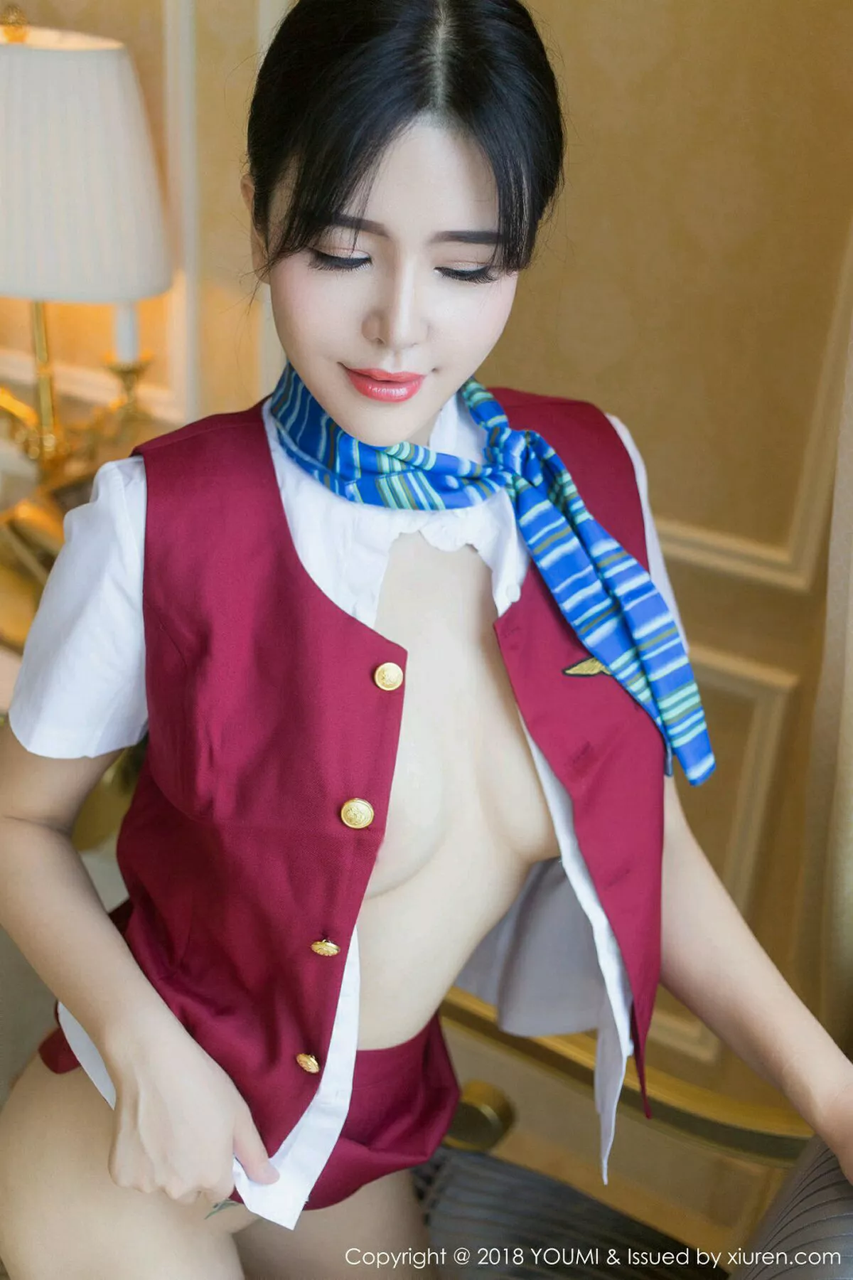 秀人集.com_[YouMi尤蜜荟]Vol.157_嫩模刘钰儿性感空姐大尺度真空+无内真空露背毛衣诱惑写真46P