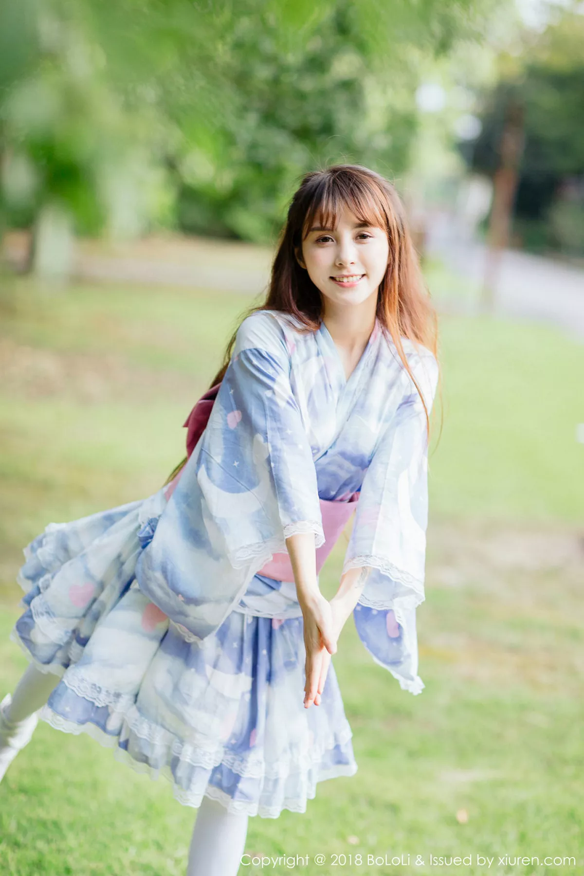 秀人集.com_[Tukmo兔几盟]Vol.118_嫩模夏美酱户外日系百花裙配白丝袜清新迷人写真61P