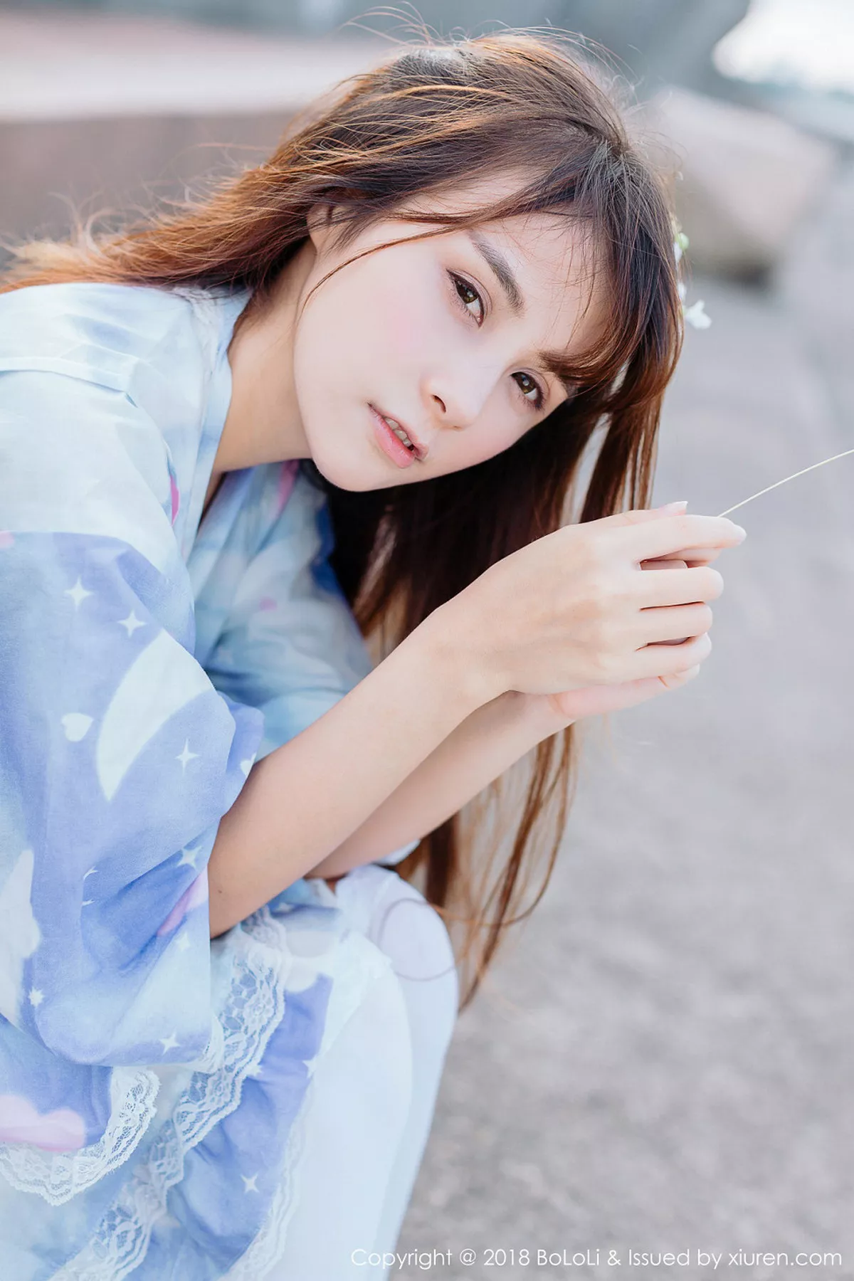 秀人集.com_[Tukmo兔几盟]Vol.118_嫩模夏美酱户外日系百花裙配白丝袜清新迷人写真61P
