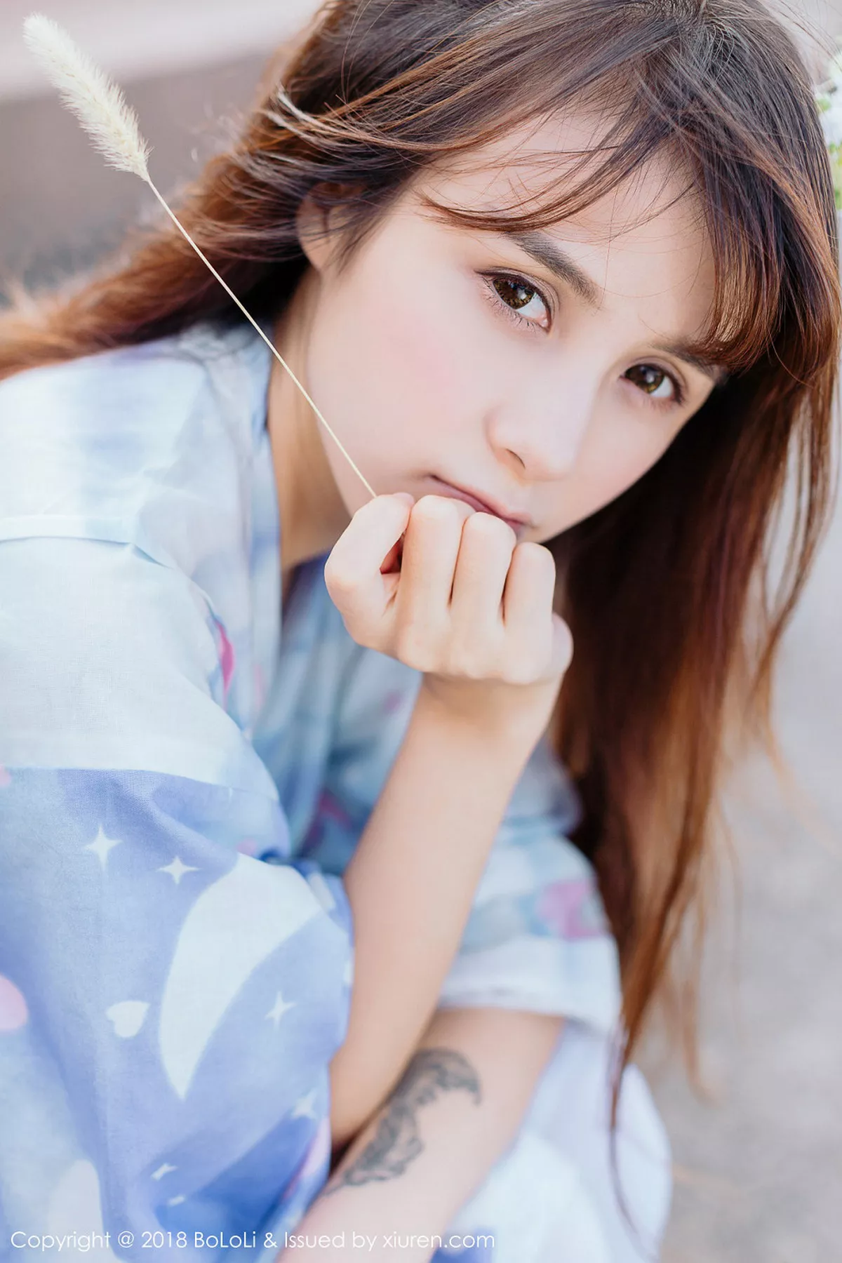 秀人集.com_[Tukmo兔几盟]Vol.118_嫩模夏美酱户外日系百花裙配白丝袜清新迷人写真61P