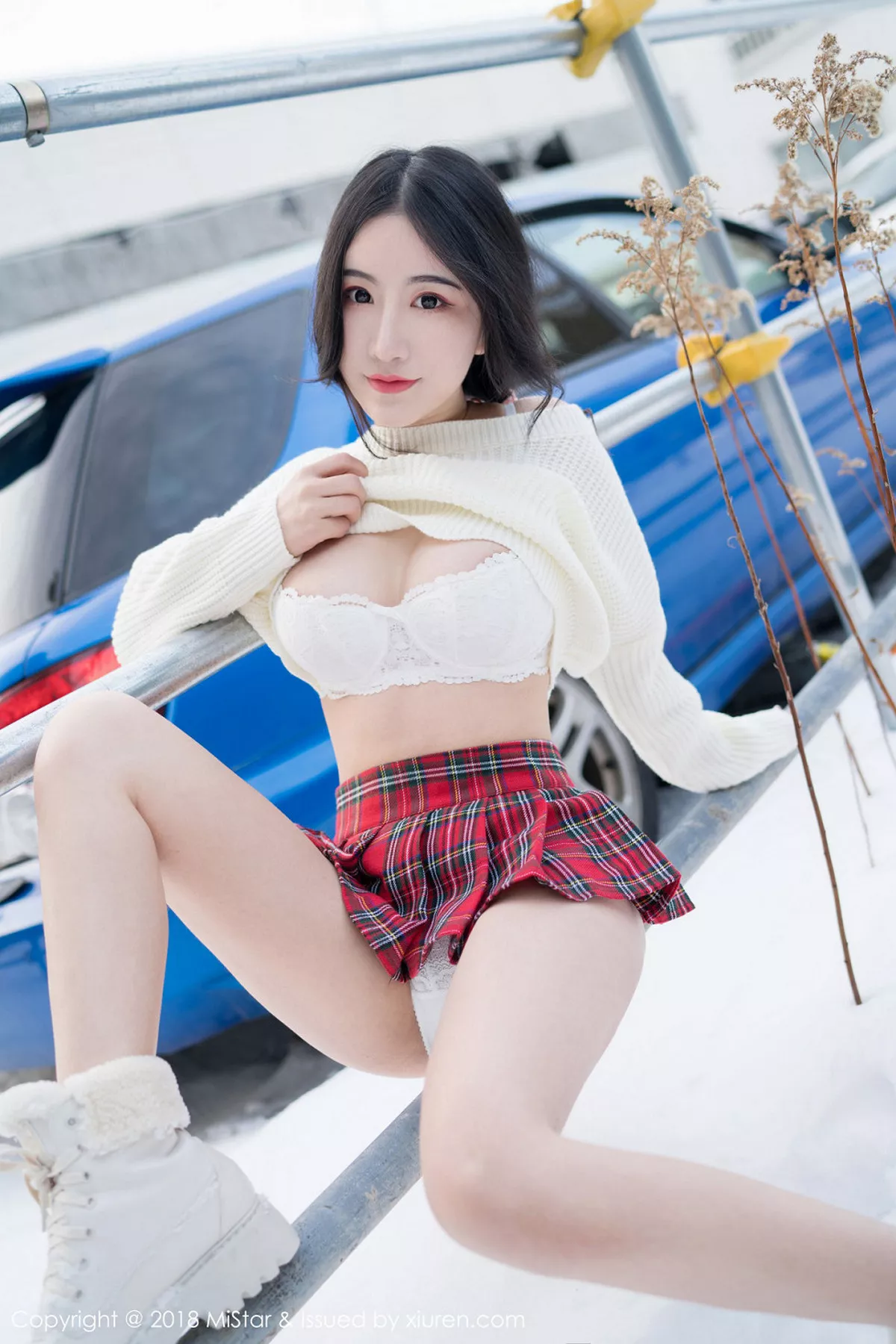 秀人集.com_[MiStar魅妍社]Vol.231_女神绯月樱-Cherr北海道旅拍室外冰天雪地超短裙诱惑写真39P