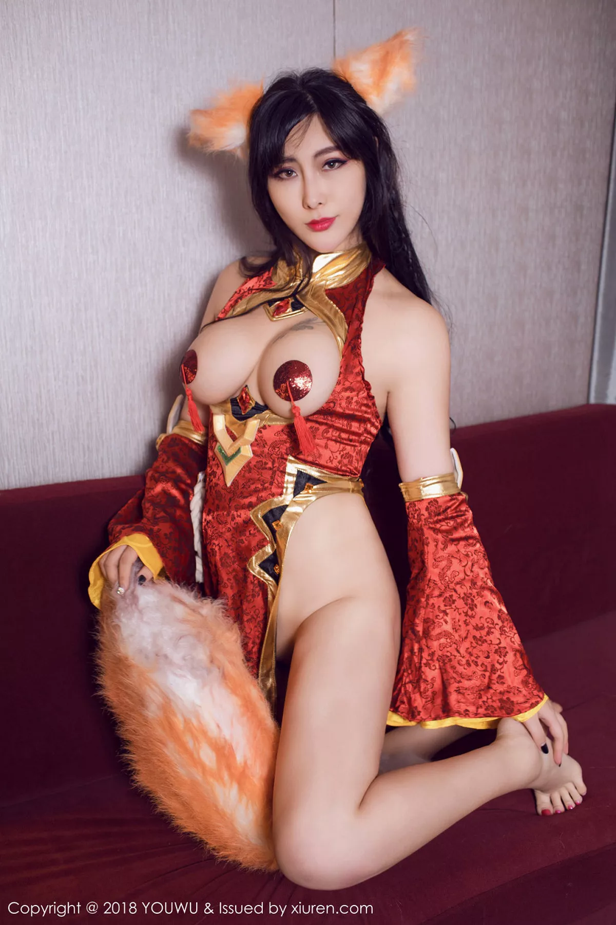 秀人集.com_[YouWu尤物馆]Vol.103_性感尤物FoxYini孟狐狸全裸美体血滴子遮点妖艳诱惑写真40P