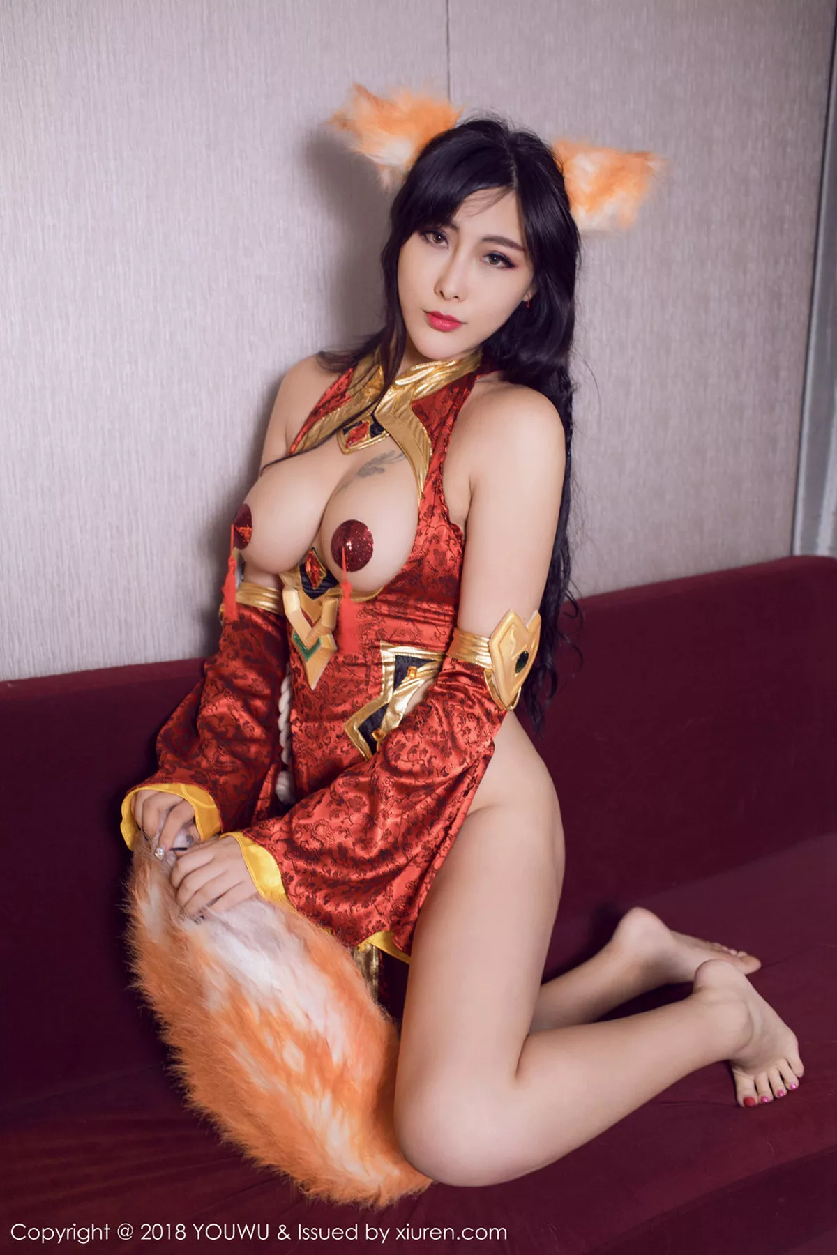 秀人集.com_[YouWu尤物馆]Vol.103_性感尤物FoxYini孟狐狸全裸美体血滴子遮点妖艳诱惑写真40P