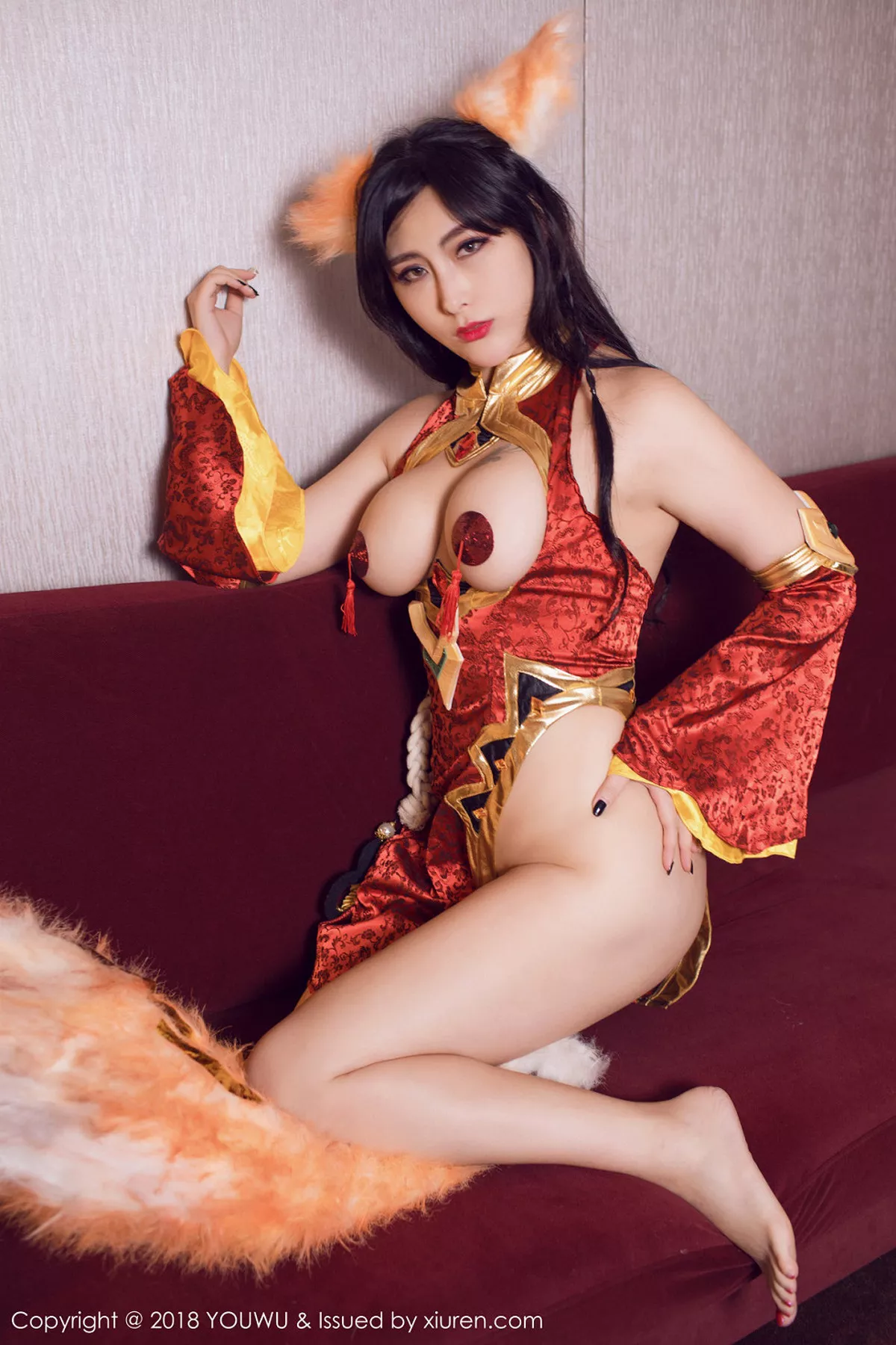 秀人集.com_[YouWu尤物馆]Vol.103_性感尤物FoxYini孟狐狸全裸美体血滴子遮点妖艳诱惑写真40P