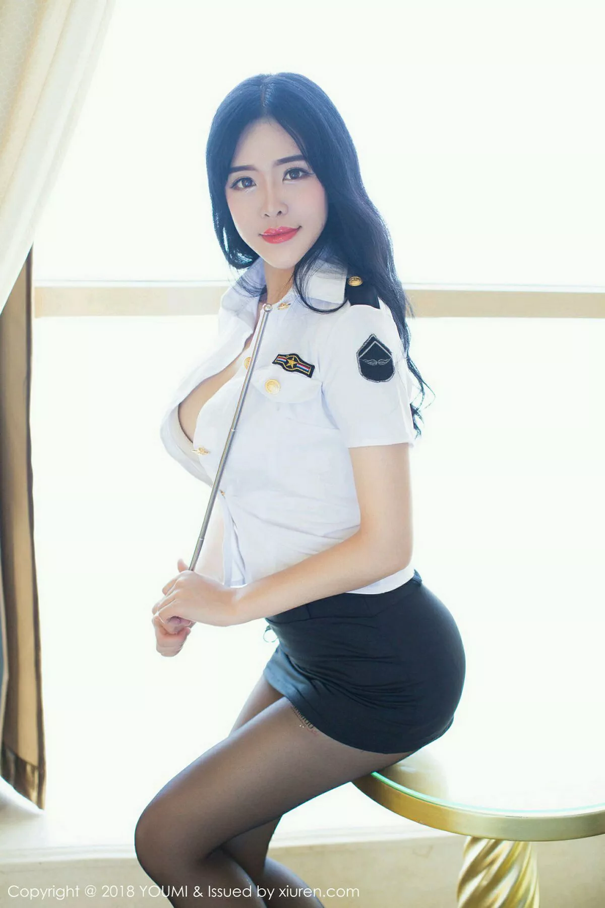 秀人集.com_[YouMi尤蜜荟]Vol.185_女神刘钰儿私房空乘黑丝制服+黑色情趣皮衣完美诱惑写真46P