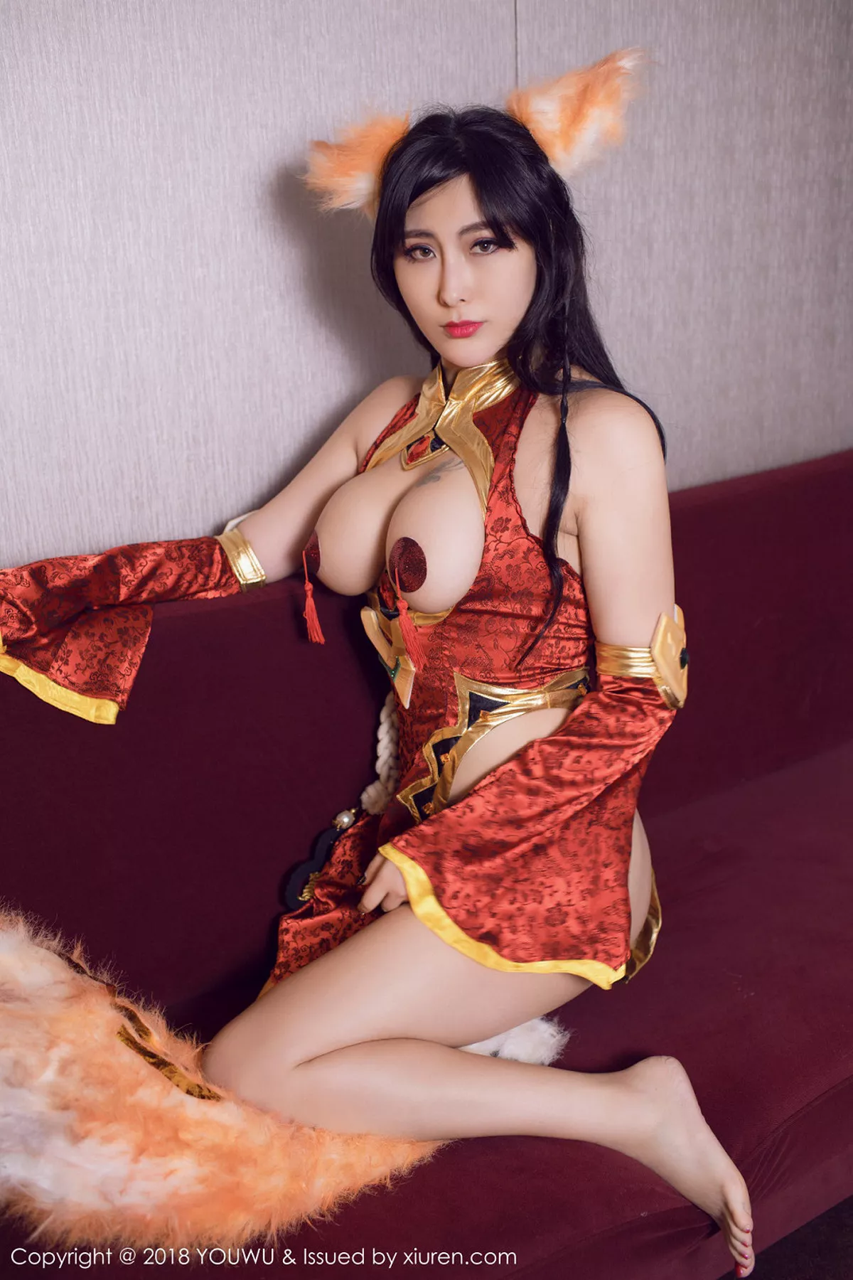 秀人集.com_[YouWu尤物馆]Vol.103_性感尤物FoxYini孟狐狸全裸美体血滴子遮点妖艳诱惑写真40P