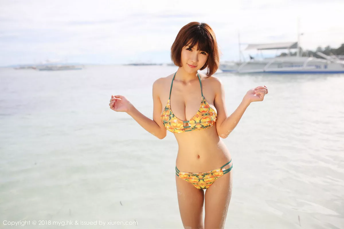 秀人集.com_[MyGirl美媛馆]Vol.308_女神晓茜sunny沙滩边粉色比基尼秀完美身材傲人豪乳诱惑写真44P