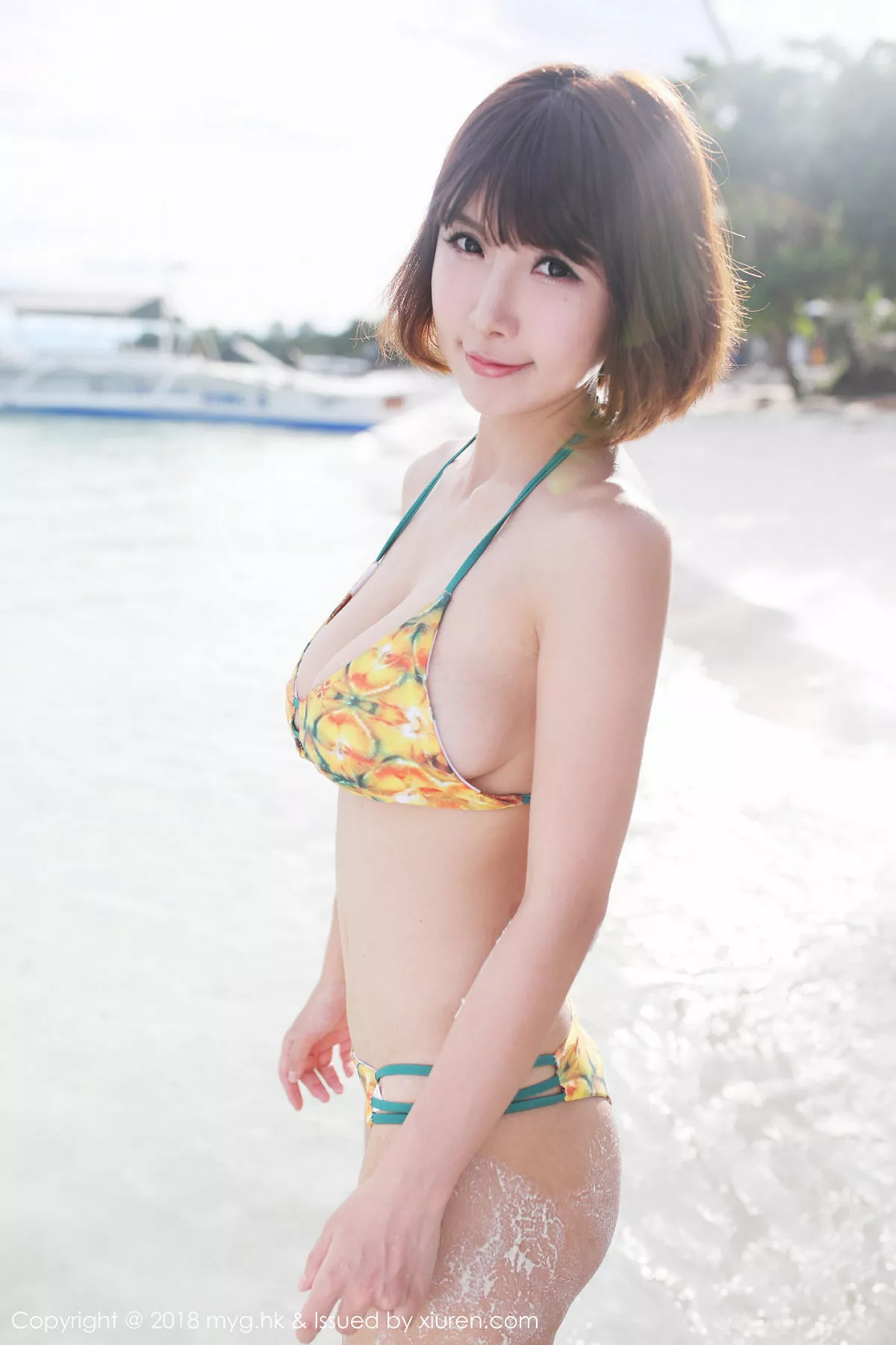 秀人集.com_[MyGirl美媛馆]Vol.308_女神晓茜sunny沙滩边粉色比基尼秀完美身材傲人豪乳诱惑写真44P