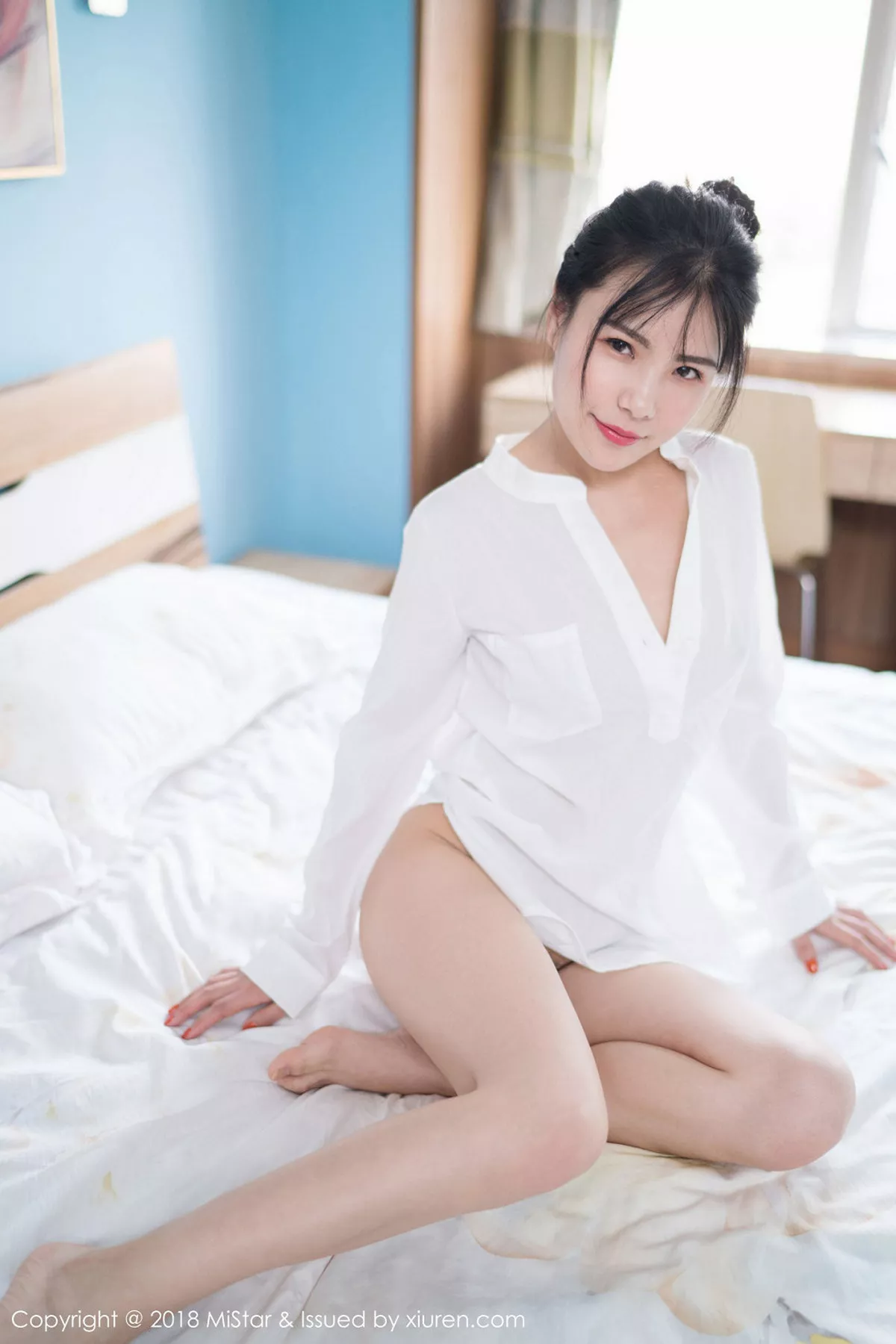 秀人集.com_[MiStar魅妍社]Vol.237_御姐女神丁筱南孔雀色镂空内衣+真空白衬衣撩人诱惑写真39P