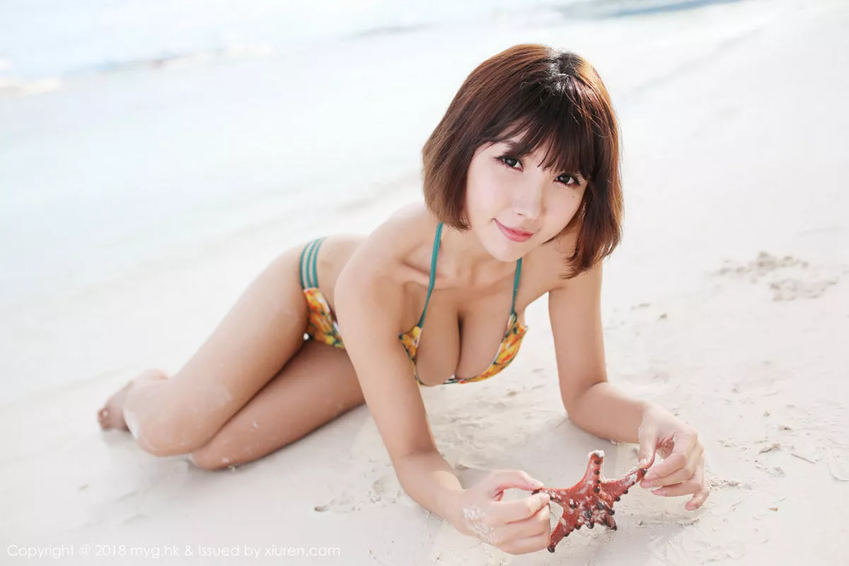 秀人集.com_[MyGirl美媛馆]Vol.308_女神晓茜sunny沙滩边粉色比基尼秀完美身材傲人豪乳诱惑写真44P