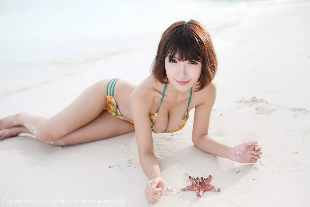 秀人集.com_[MyGirl美媛馆]Vol.308_女神晓茜sunny沙滩边粉色比基尼秀完美身材傲人豪乳诱惑写真44P
