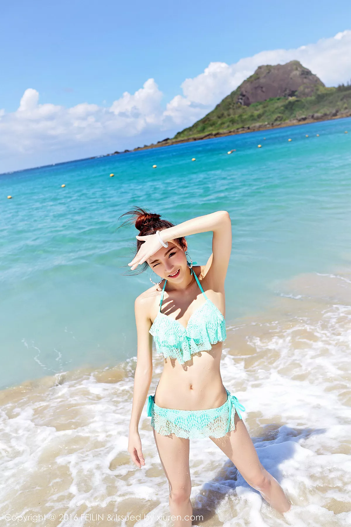 秀人集.com_[FeiLin嗲囡囡]Vol.044_嫩模Hana妹海边沙滩性感比基尼秀完美身材写真49P