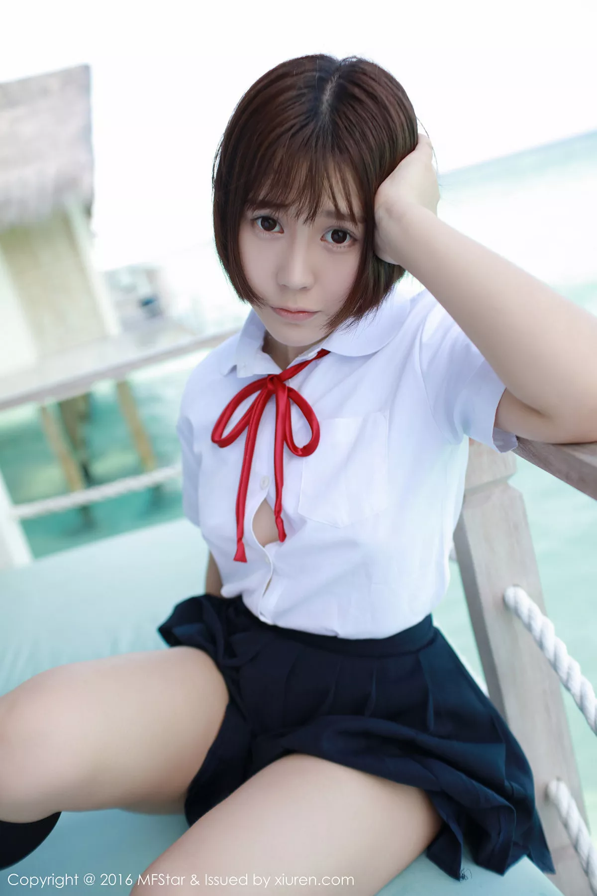 秀人集.com_[MFStar模范学院]Vol.057_Evelyn艾莉马尔代夫旅拍性感比基尼白嫩肌肤写真53P