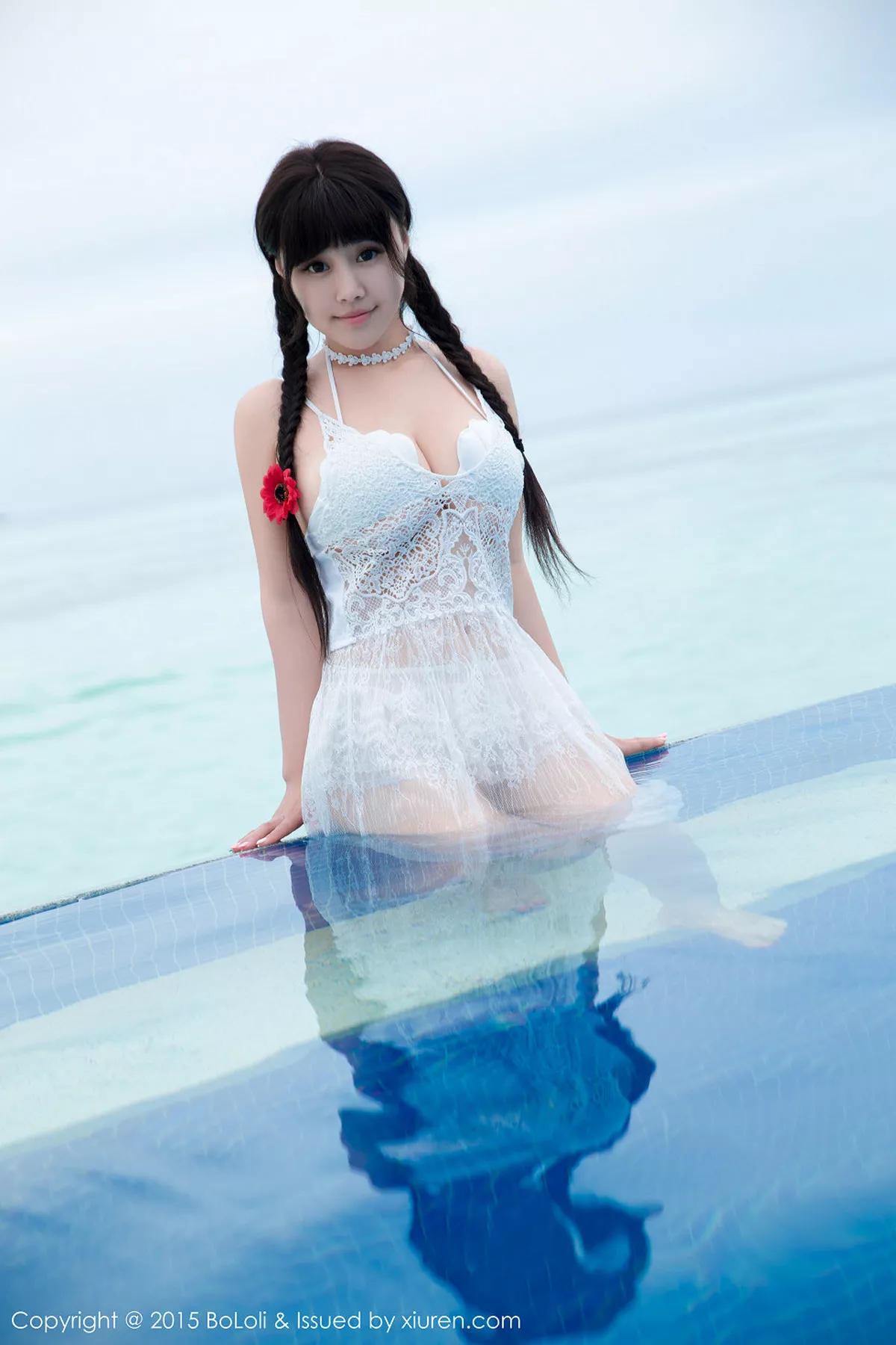 秀人集.com_[BoLoli波萝社]Vol.057_嫩模Barbie可儿泳池里性感比基尼半脱秀豪乳诱惑写真49P