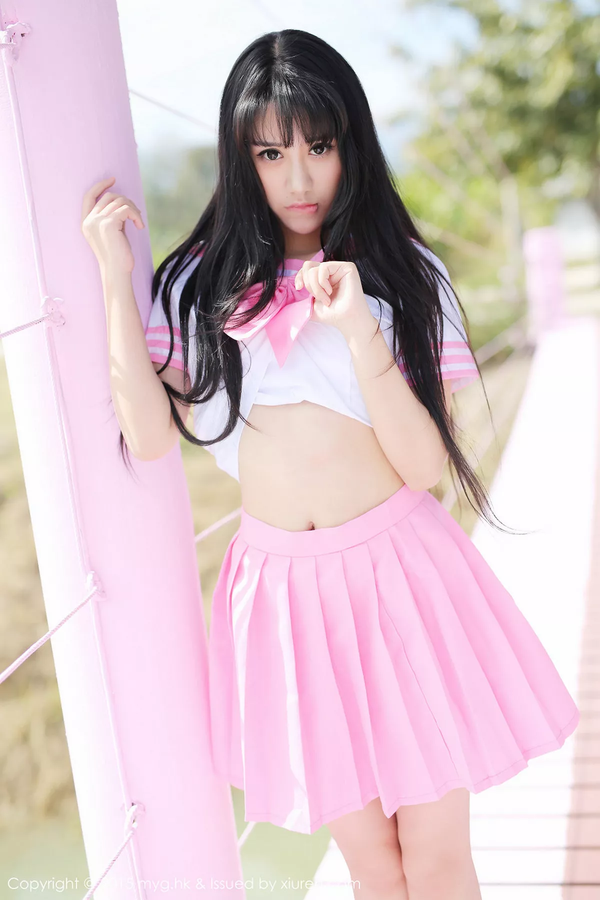秀人集.com_[MyGirl美媛馆]Vol.099_嫩模杨晓青儿泰国旅拍白色吊带蕾丝袜诱惑翘臀写真61P