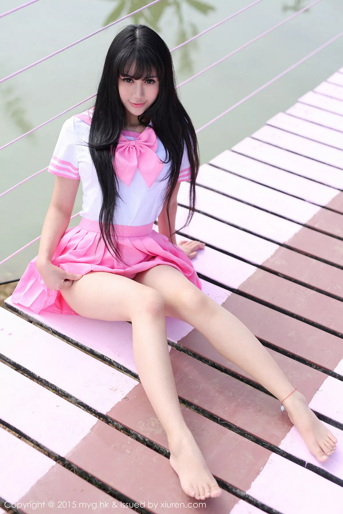 秀人集.com_[MyGirl美媛馆]Vol.099_嫩模杨晓青儿泰国旅拍白色吊带蕾丝袜诱惑翘臀写真61P