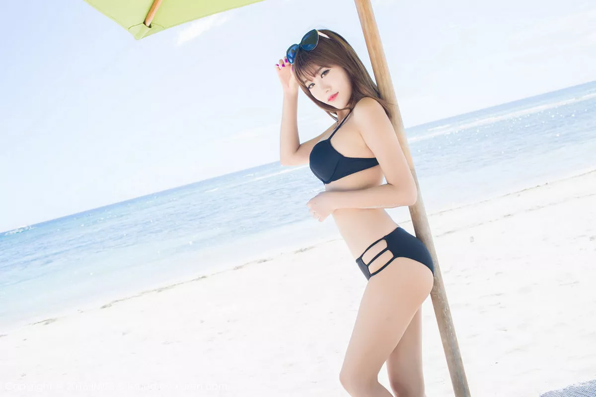 秀人集.com_[IMISS爱蜜社]Vol.059_嫩模程小烦不烦薄荷岛旅拍黑色性感比基尼靓丽写真55P